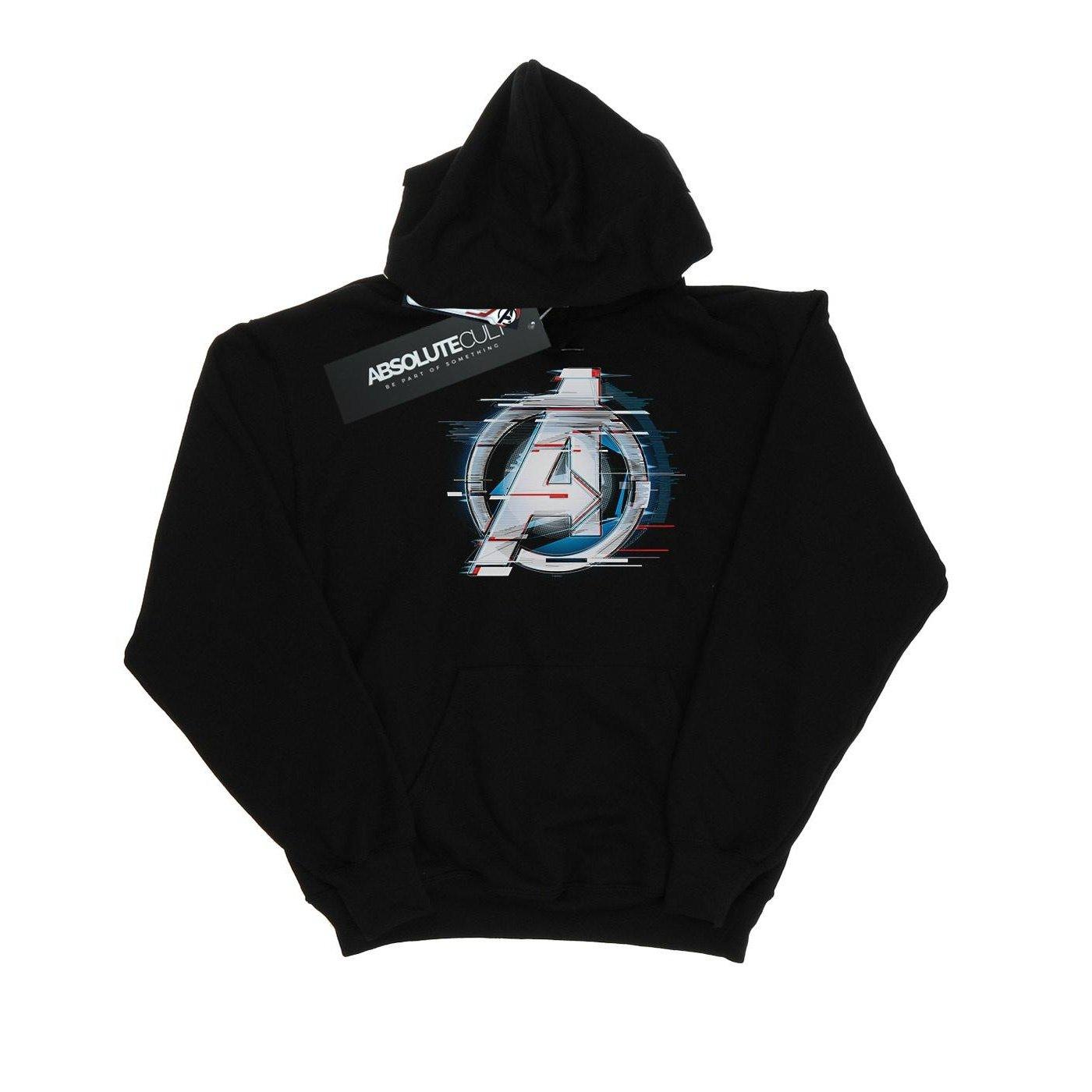 Avengers Endgame Team Tech Logo Kapuzenpullover Mädchen Schwarz 128 von MARVEL