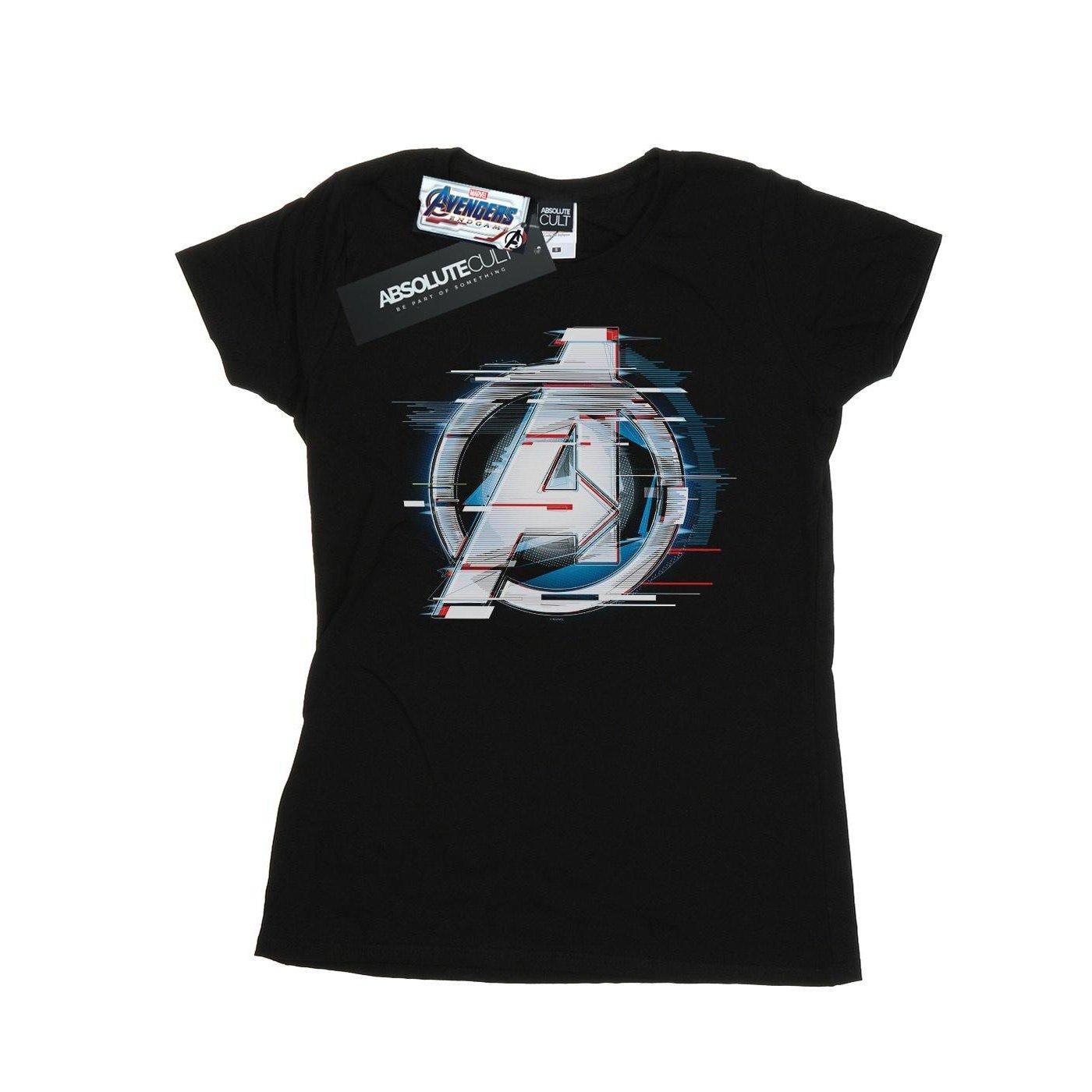 Avengers Endgame Team Tech Logo Tshirt Damen Schwarz XXL von MARVEL