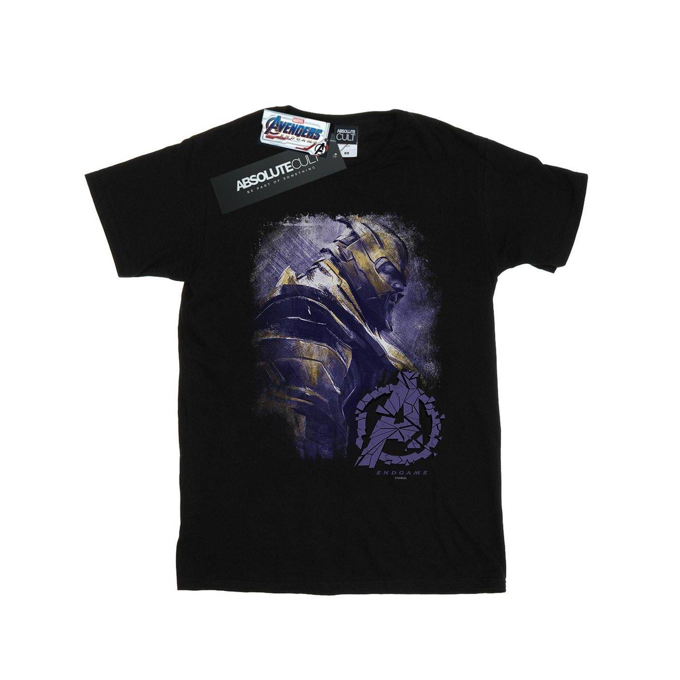 Avengers Endgame Thanos Brushed Tshirt Mädchen Schwarz 128 von MARVEL