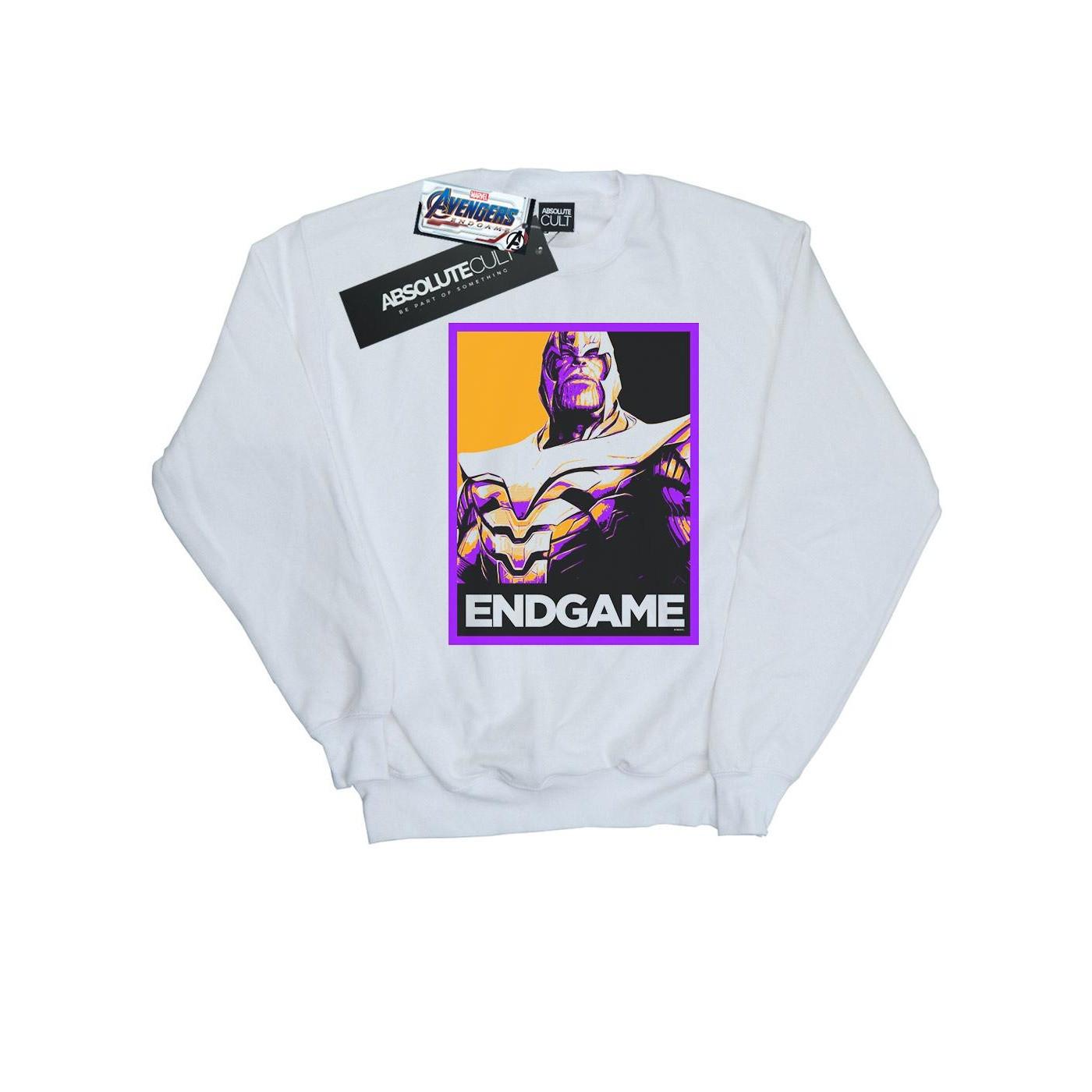 Avengers Endgame Thanos Poster Sweatshirt Mädchen Weiss 128 von MARVEL