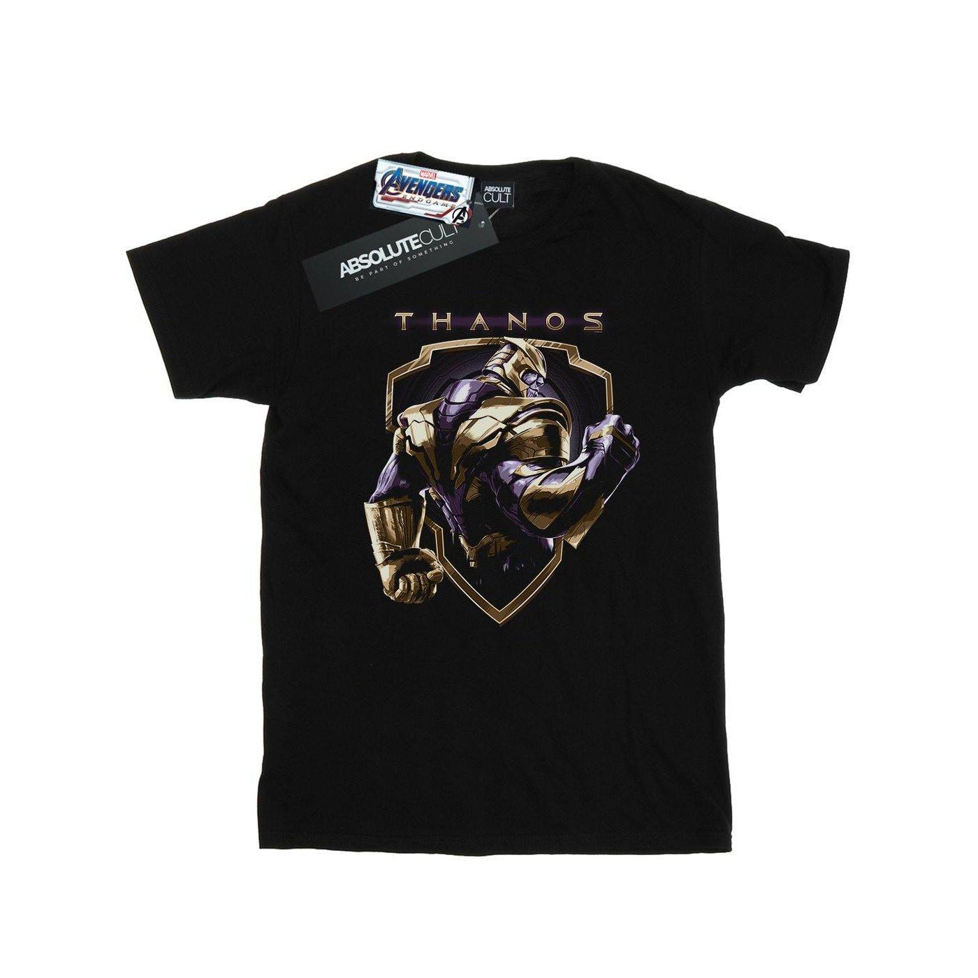 Avengers Endgame Thanos Shield Tshirt Mädchen Schwarz 116 von MARVEL