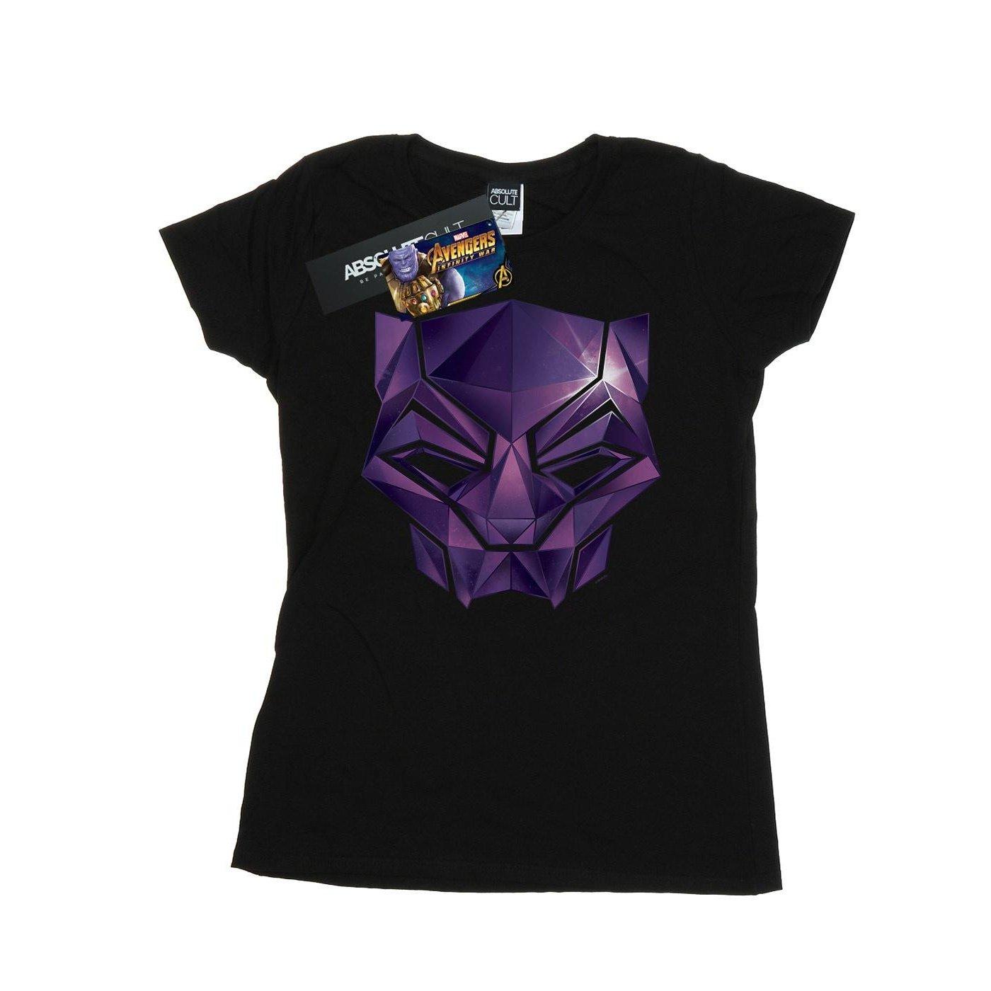 Avengers Infinity War Black Panther Geometric Tshirt Damen Schwarz L von MARVEL