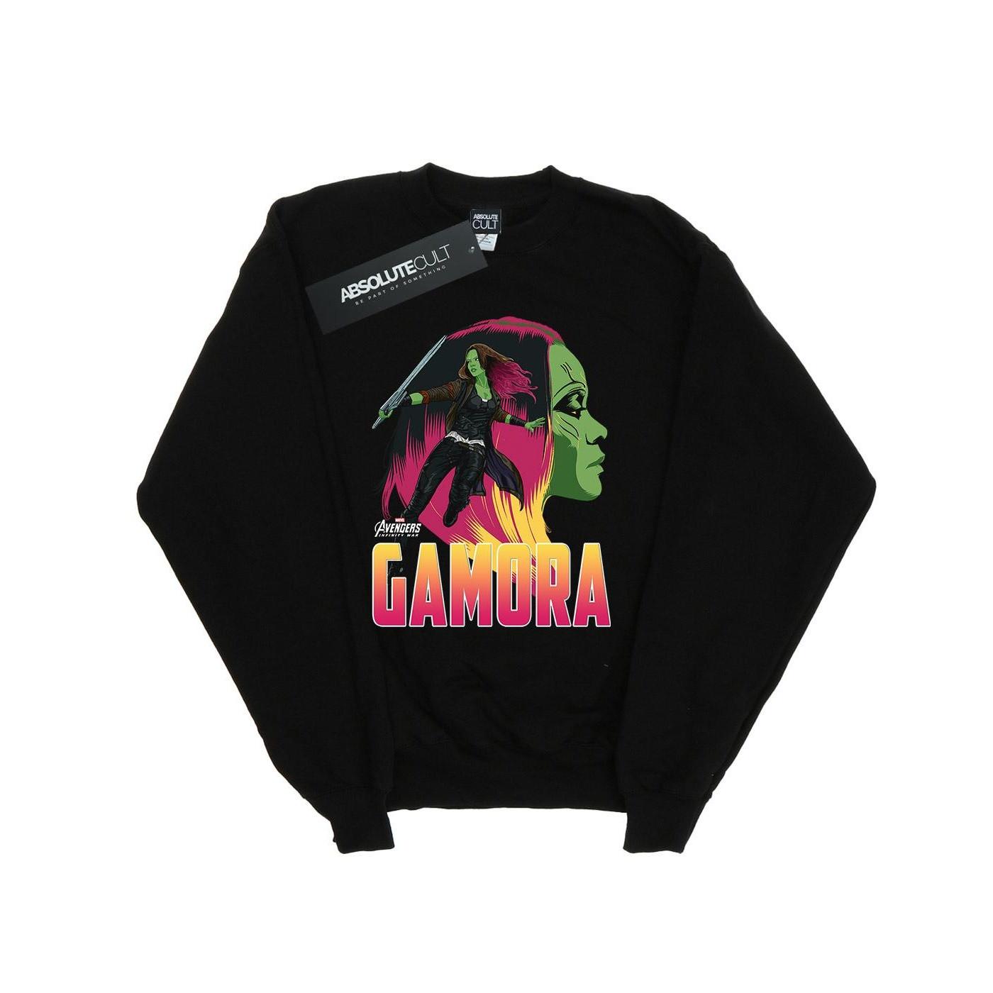 Avengers Infinity War Gamora Character Sweatshirt Mädchen Schwarz 140/146 von MARVEL