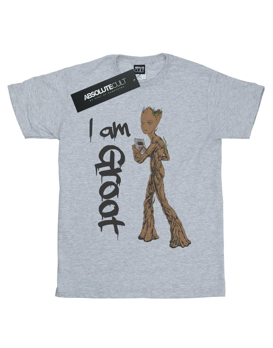 Avengers Infinity War Graffiti Groot Tshirt Damen Grau S von MARVEL