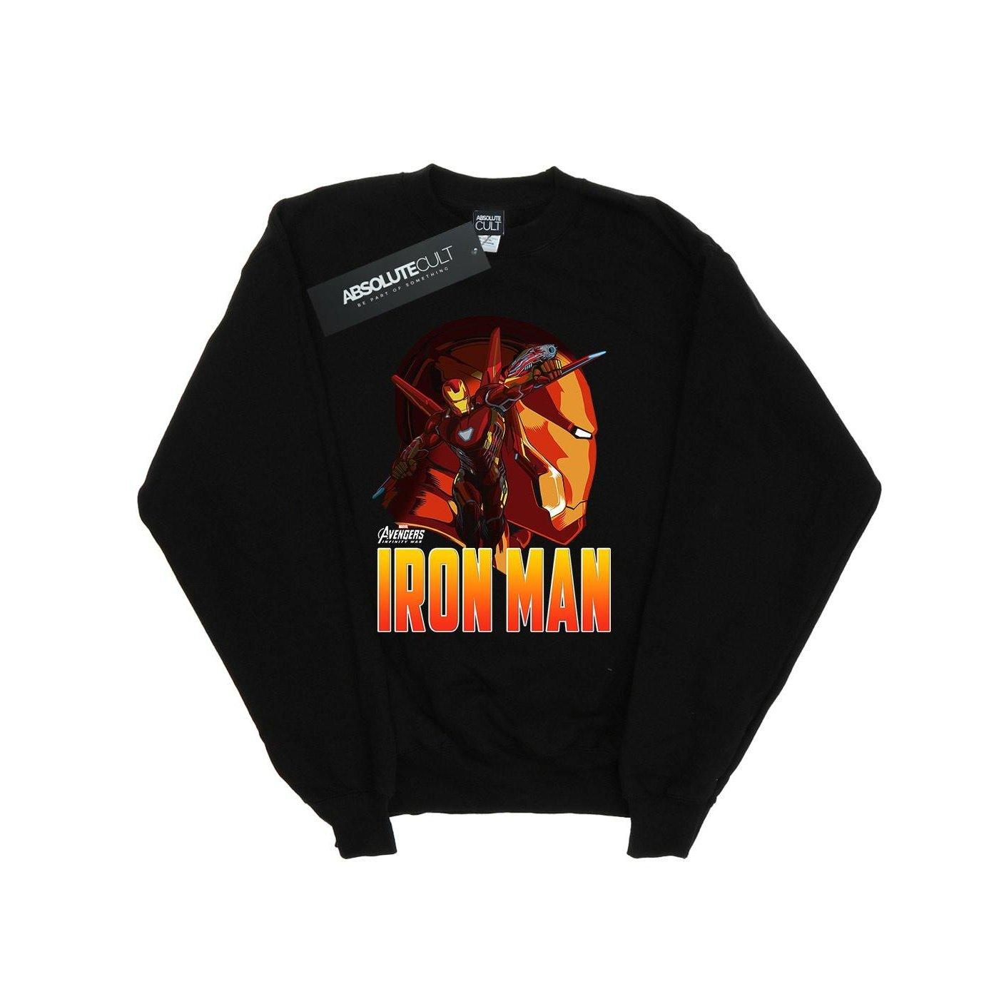 Avengers Infinity War Iron Man Character Sweatshirt Damen Schwarz S von MARVEL