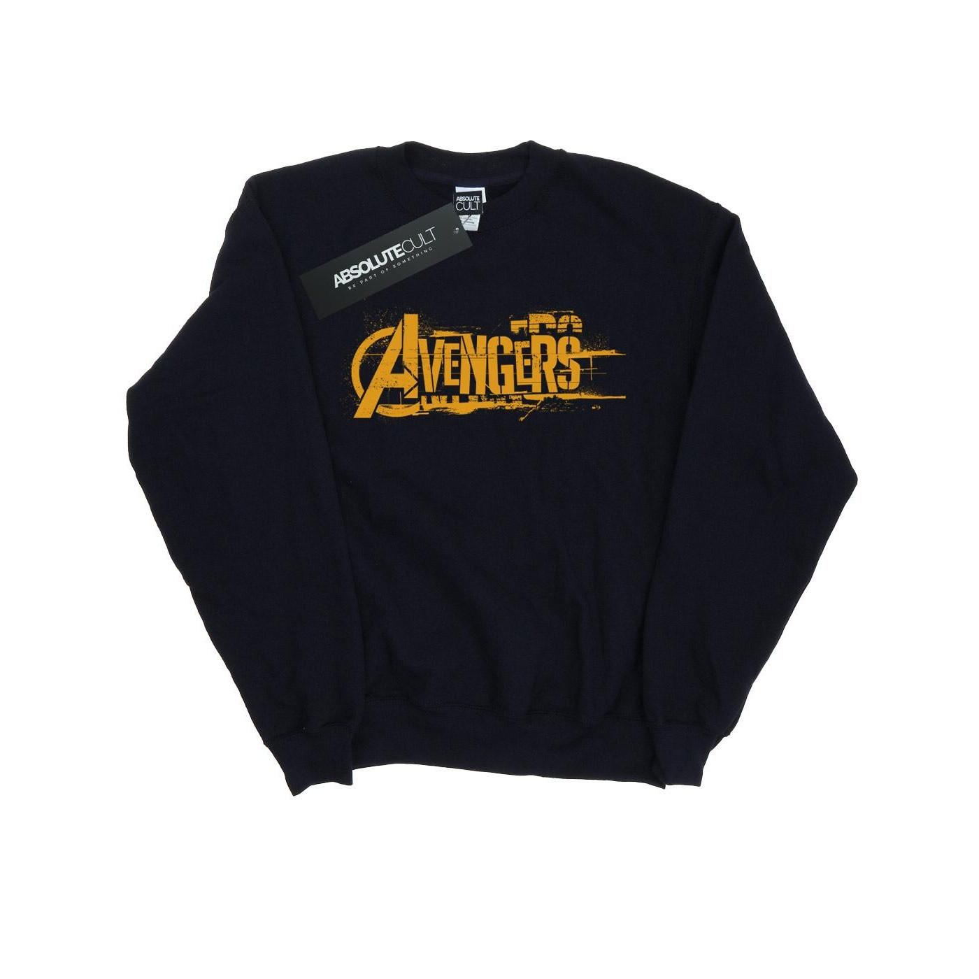 Avengers Infinity War Orange Logo Sweatshirt Jungen Marine 116 von MARVEL