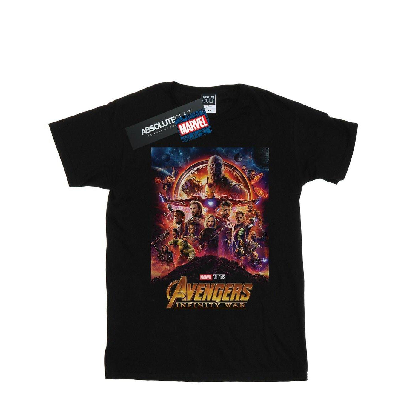 Avengers Infinity War Poster Tshirt Mädchen Schwarz 152-158 von MARVEL