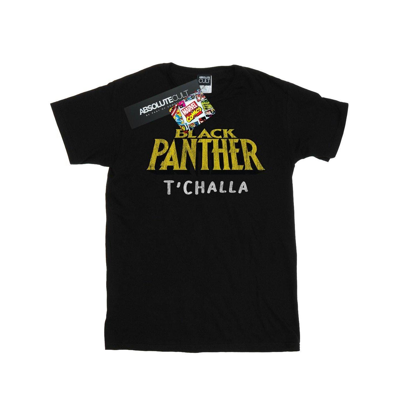 Black Panther Aka T'challa Tshirt Jungen Schwarz 128 von MARVEL