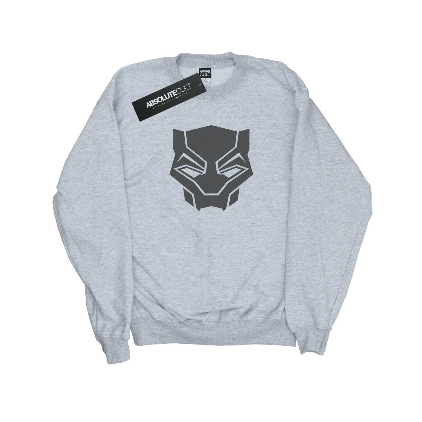 Black Panther Black On Black Sweatshirt Mädchen Grau 128 von MARVEL