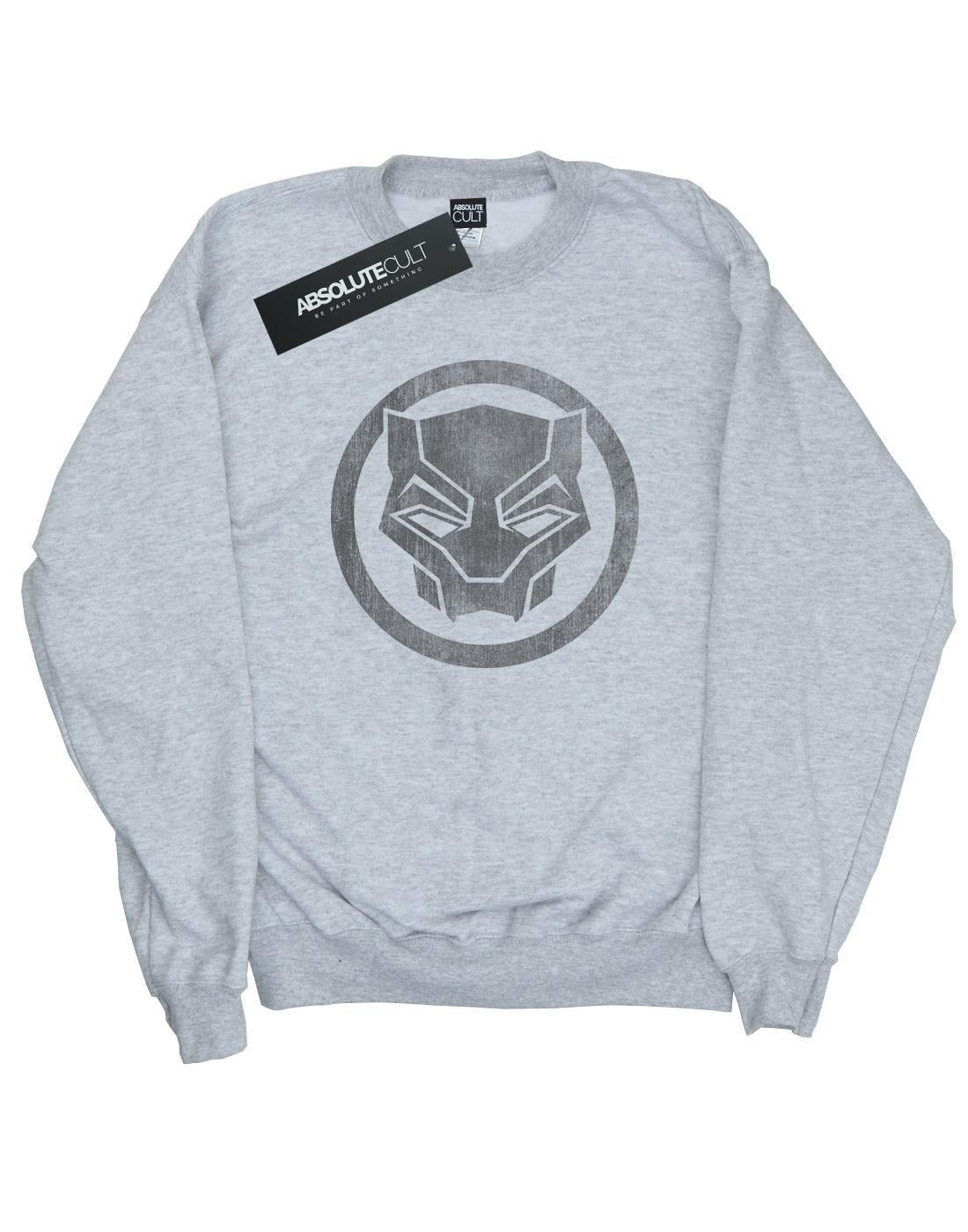 Black Panther Distressed Icon Sweatshirt Damen Grau L von MARVEL