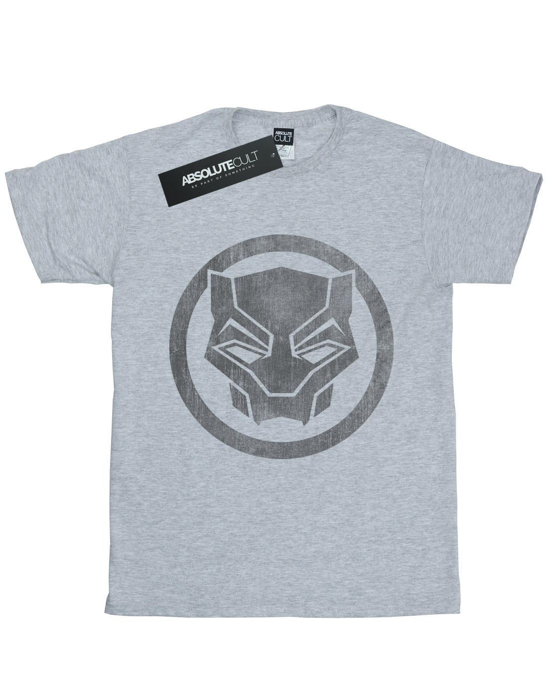 Black Panther Distressed Icon Tshirt Damen Grau M von MARVEL