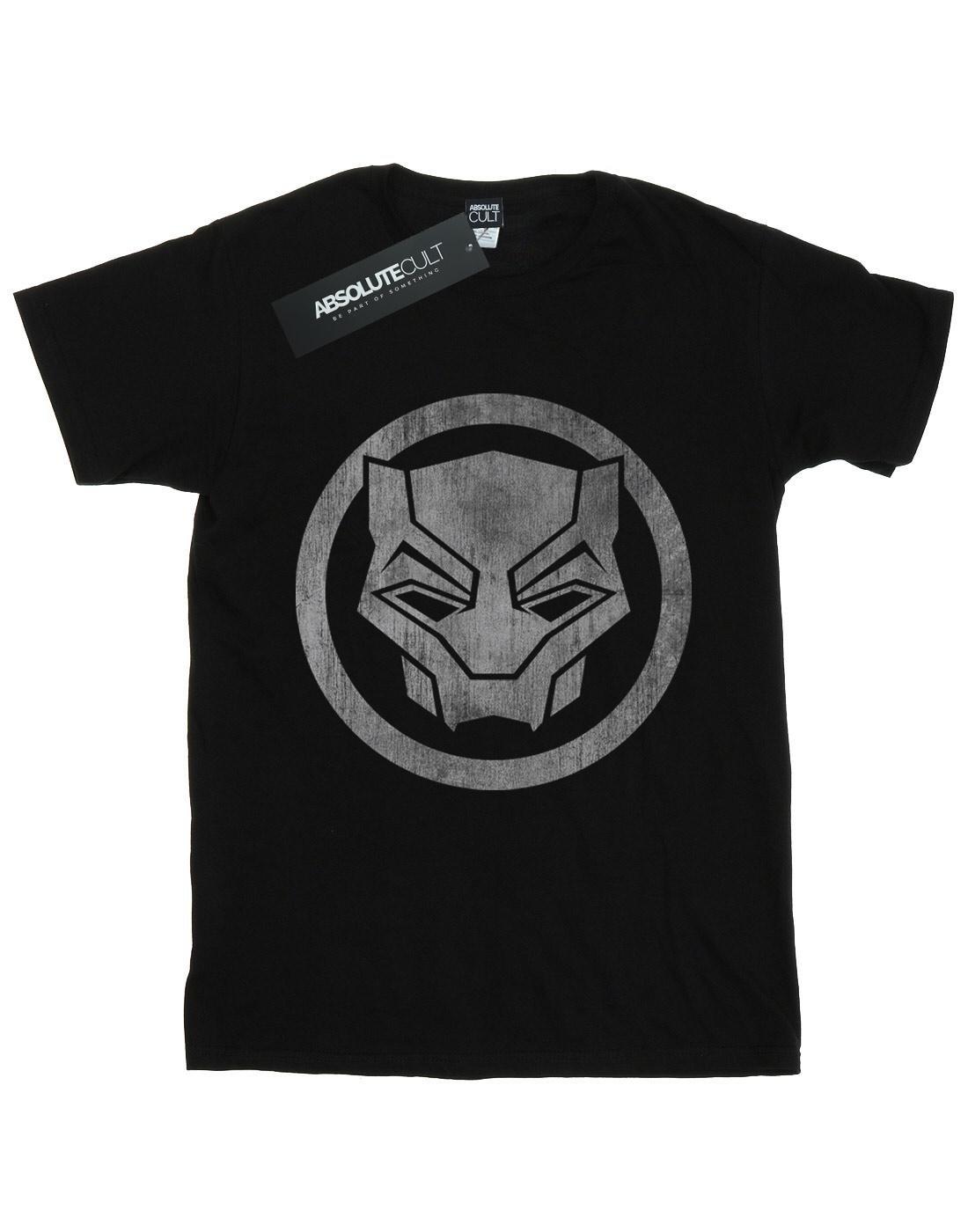 Black Panther Distressed Icon Tshirt Damen Schwarz M von MARVEL