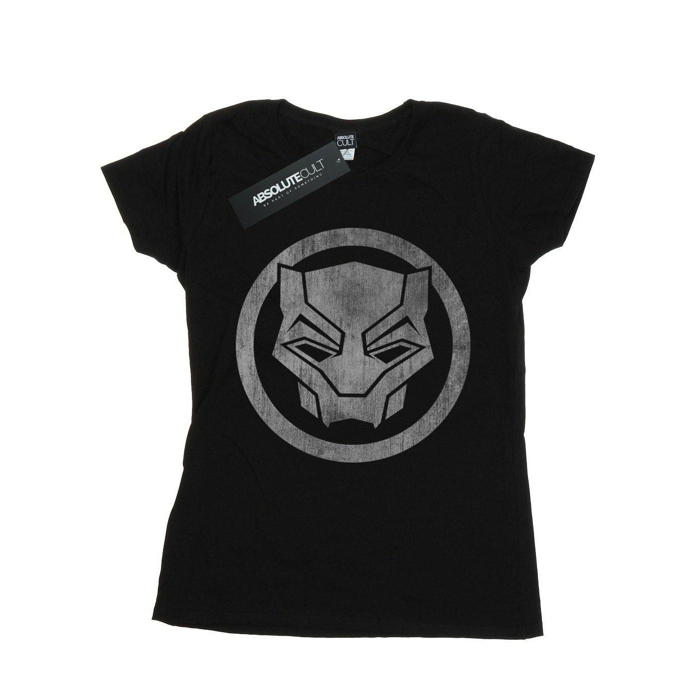 Black Panther Distressed Icon Tshirt Damen Schwarz XXL von MARVEL