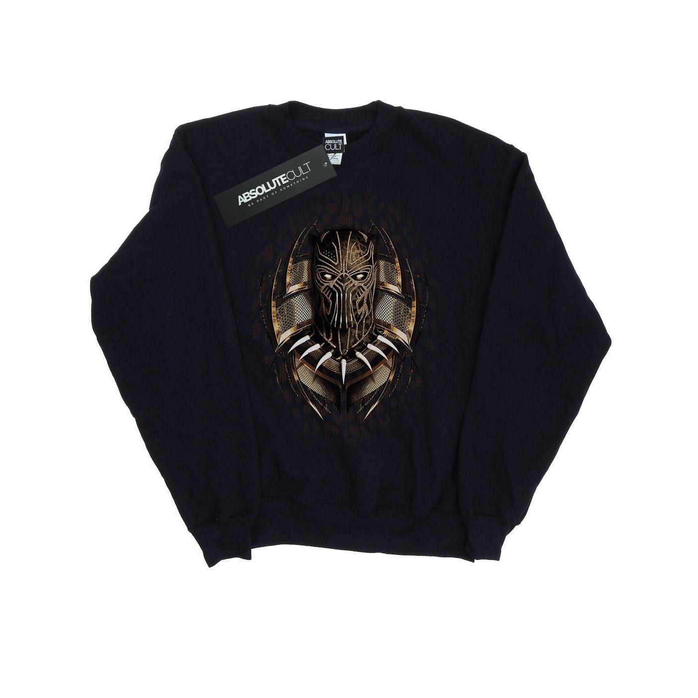 Black Panther Gold Killmonger Sweatshirt Mädchen Marine 116 von MARVEL