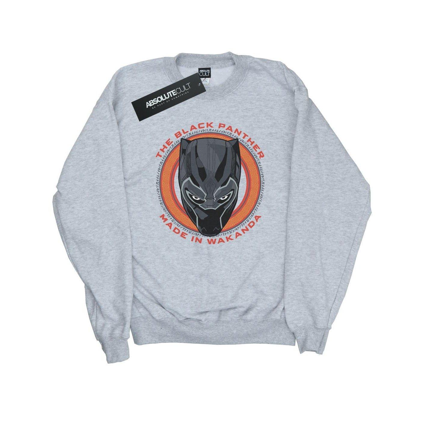 Black Panther Made In Wakanda Red Sweatshirt Herren Grau L von MARVEL