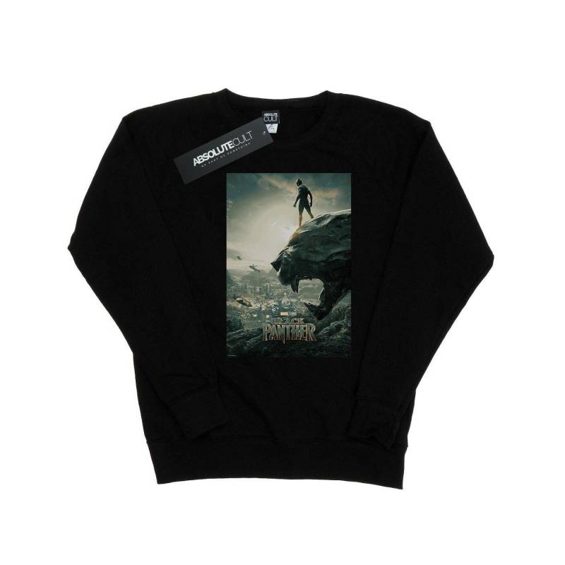 Black Panther Poster Sweatshirt Damen Schwarz L von MARVEL