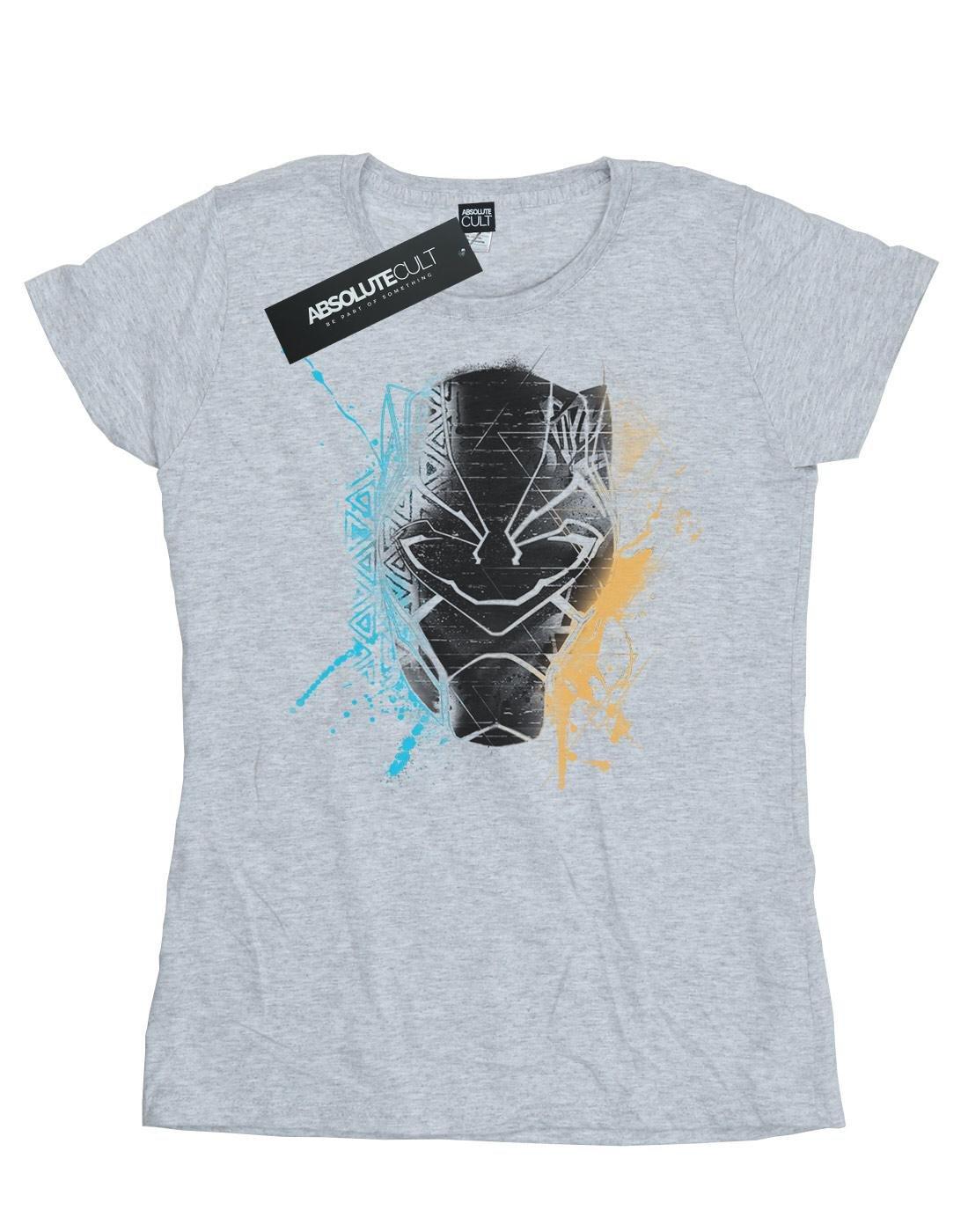 Black Panther Splash Tshirt Damen Grau L von MARVEL