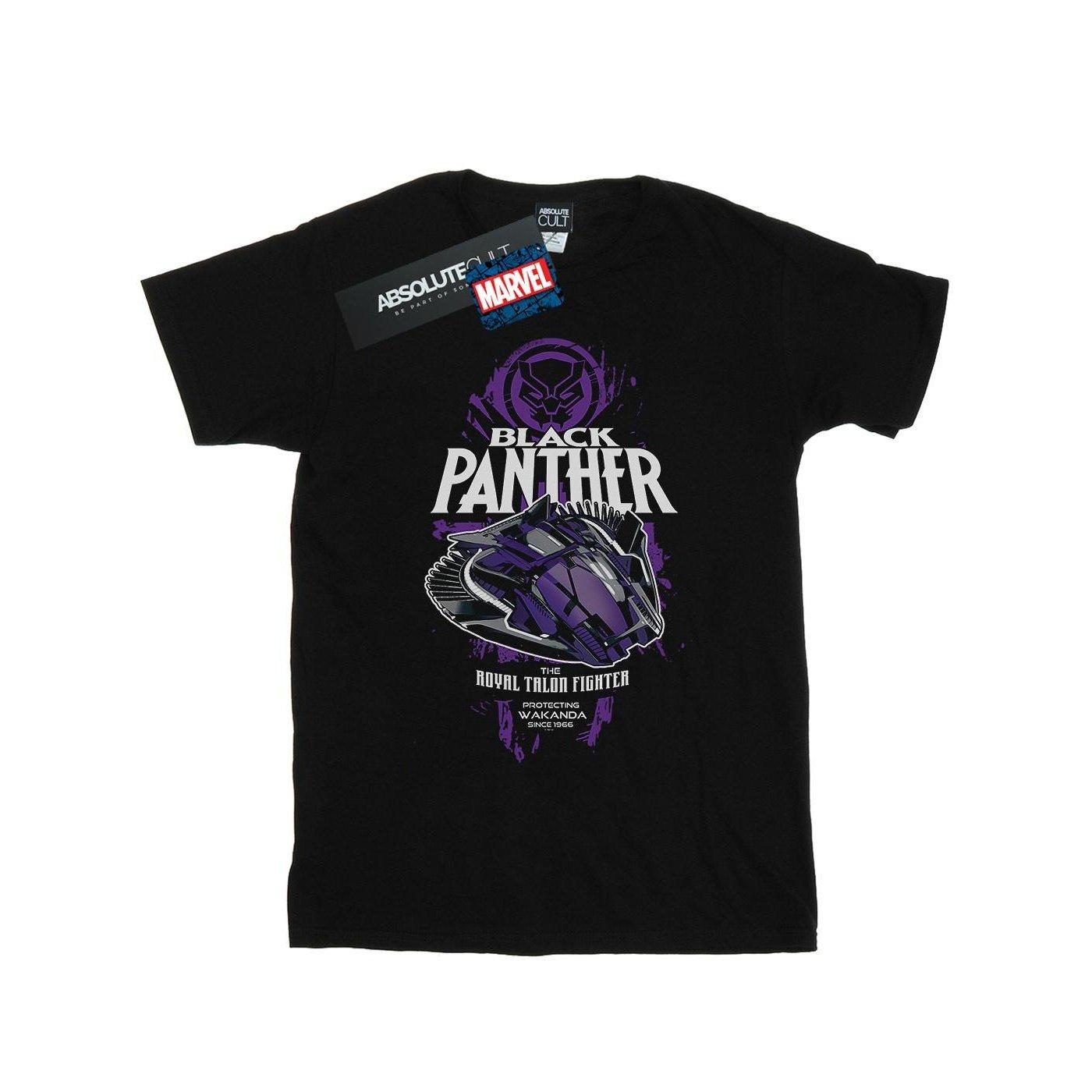 Black Panther Talon Fighter Badge Tshirt Mädchen Schwarz 140/146 von MARVEL