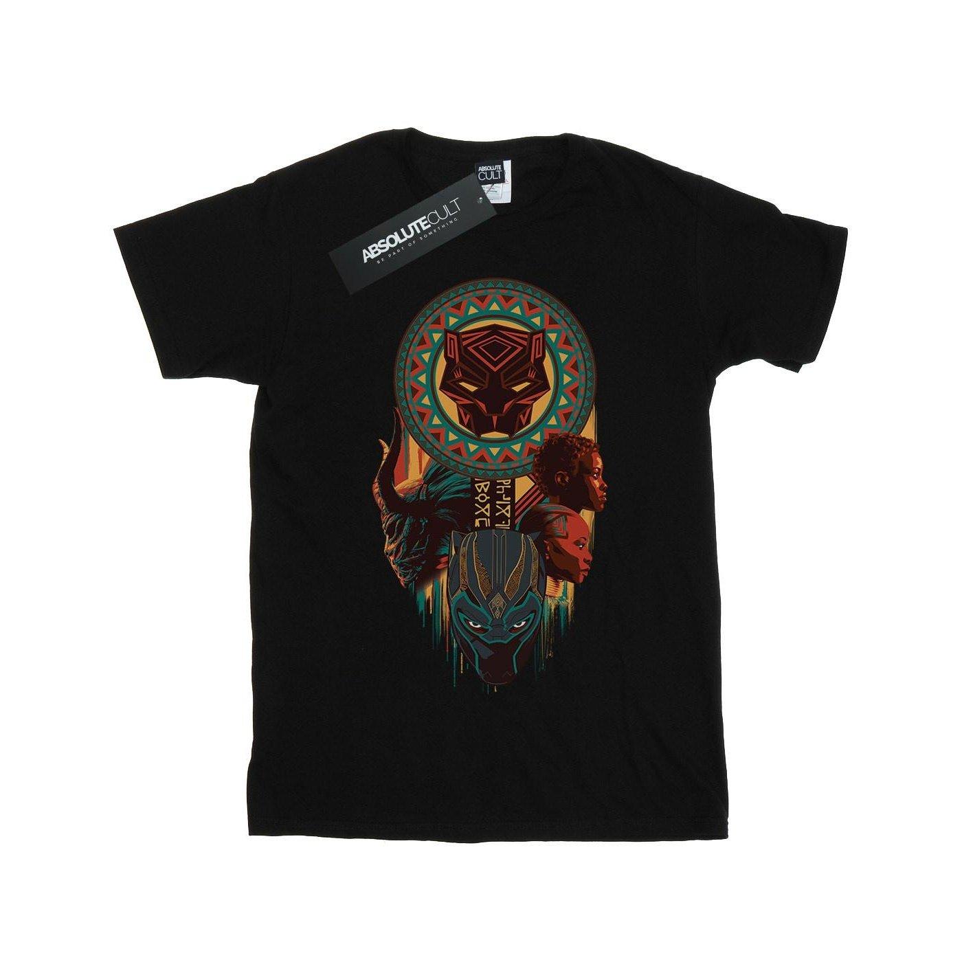 Black Panther Totem Tshirt Jungen Schwarz 152-158 von MARVEL