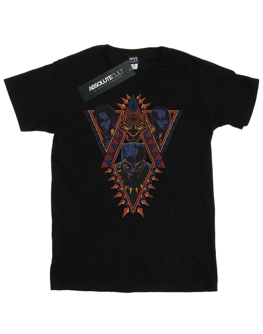 Black Panther Tribal Heads Tshirt Herren Schwarz XXL von MARVEL