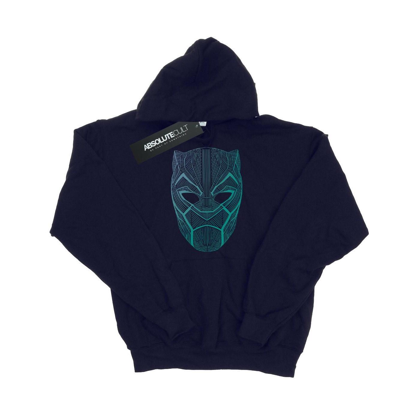 Black Panther Tribal Mask Kapuzenpullover Damen Marine XL von MARVEL