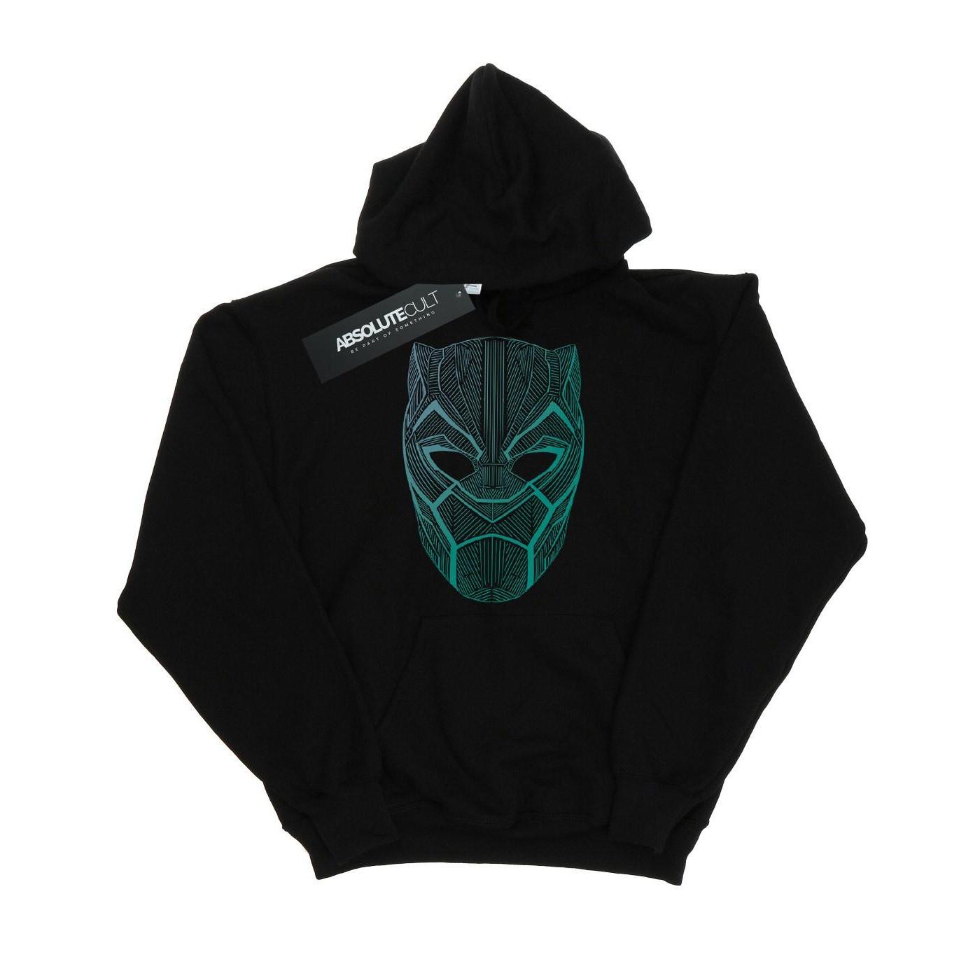 Black Panther Tribal Mask Kapuzenpullover Damen Schwarz S von MARVEL