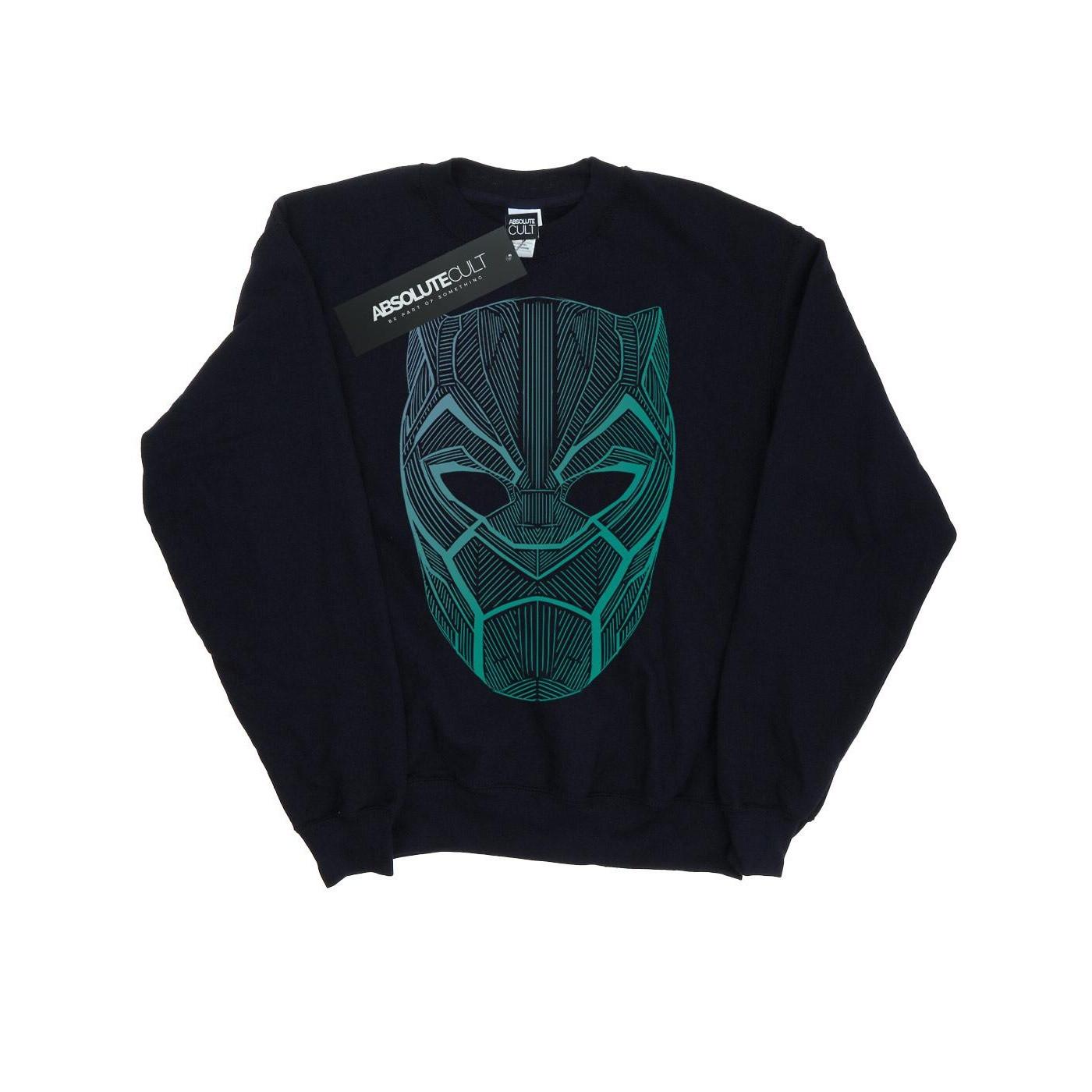 Black Panther Tribal Mask Sweatshirt Jungen Marine 116 von MARVEL