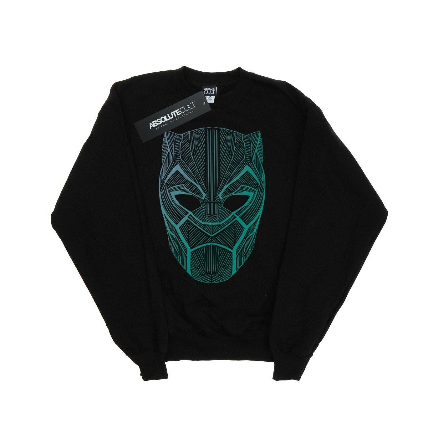 Black Panther Tribal Mask Sweatshirt Mädchen Schwarz 152-158 von MARVEL