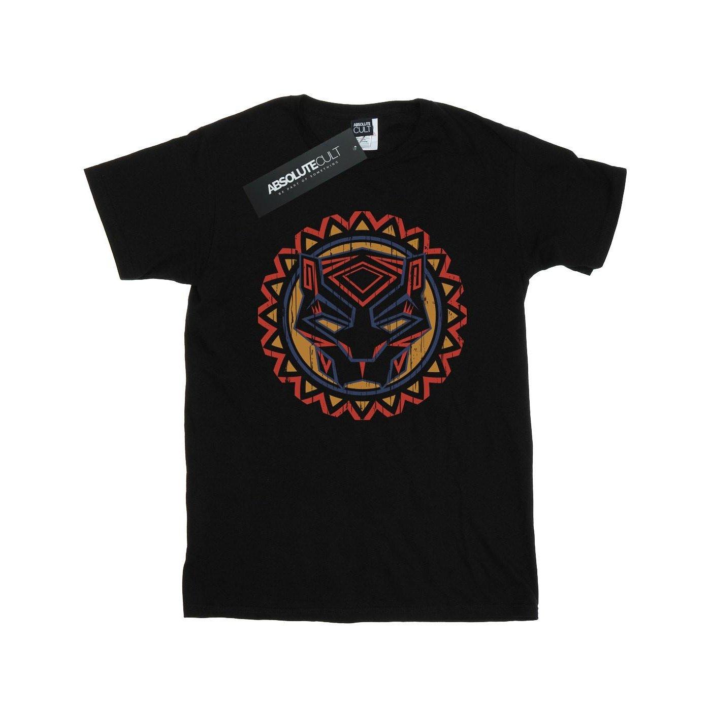 Black Panther Tribal Panther Icon Tshirt Mädchen Schwarz 116 von MARVEL