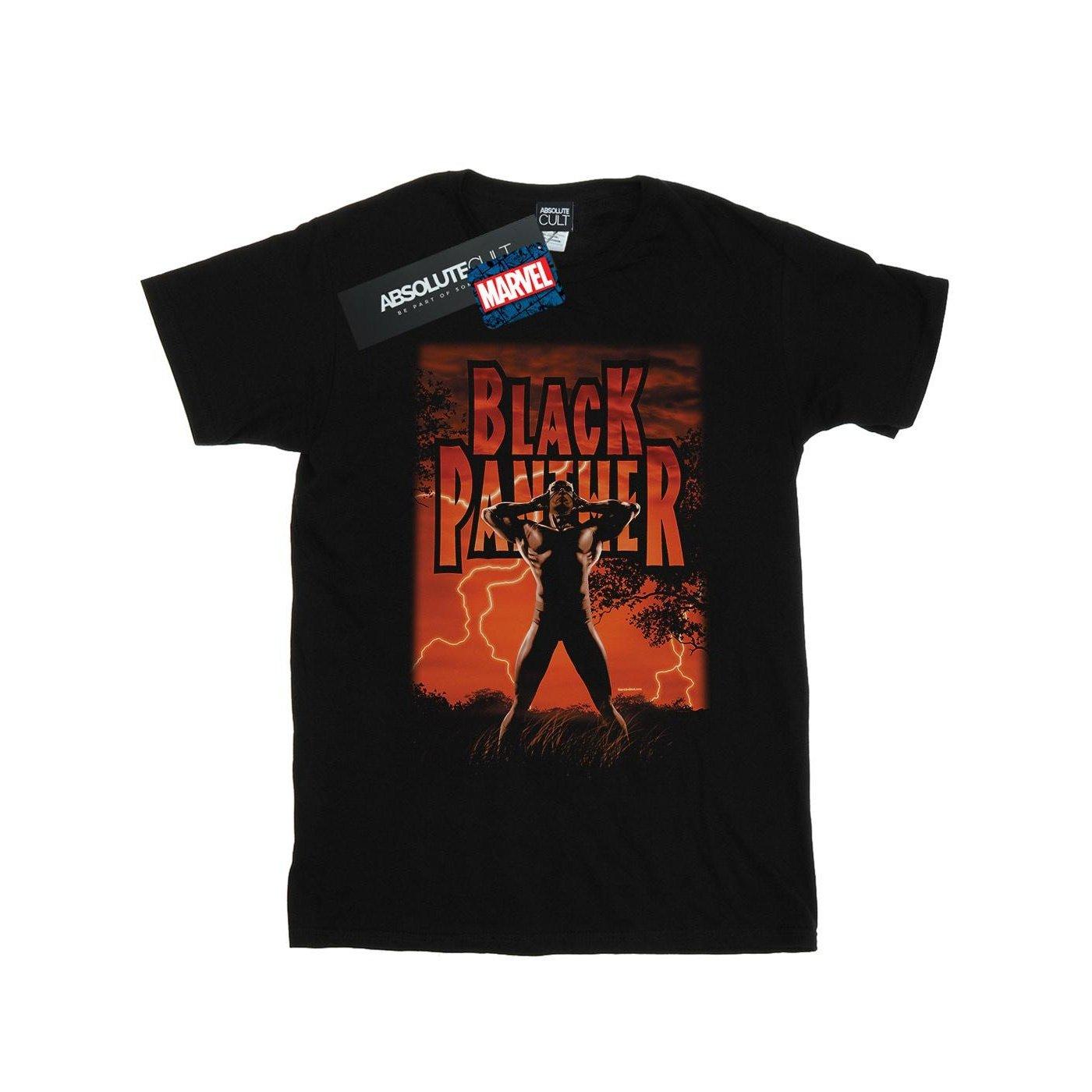 Black Panther Wakanda Lightning Tshirt Damen Schwarz XL von MARVEL
