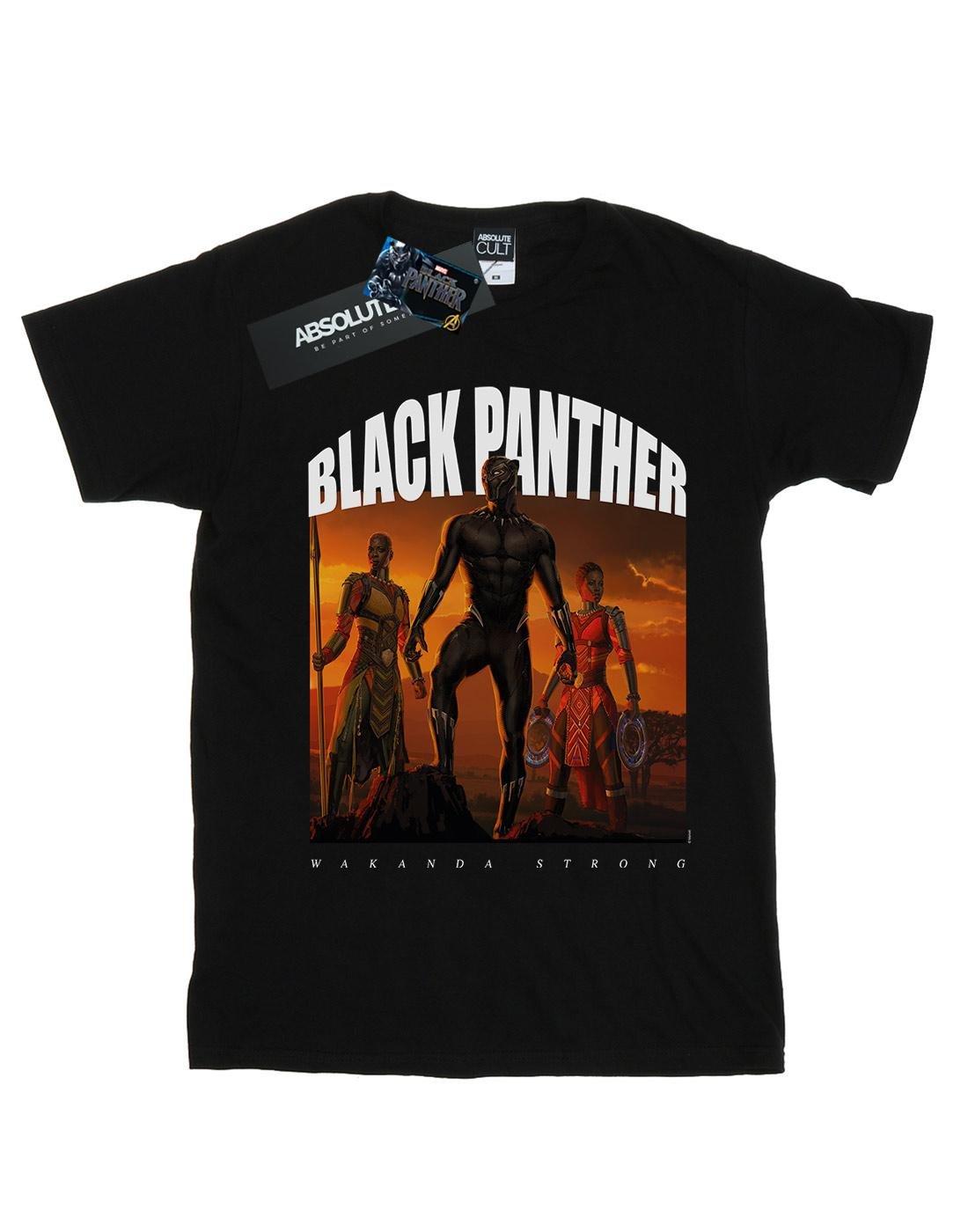 Black Panther Wakanda Strong Tshirt Damen Schwarz L von MARVEL