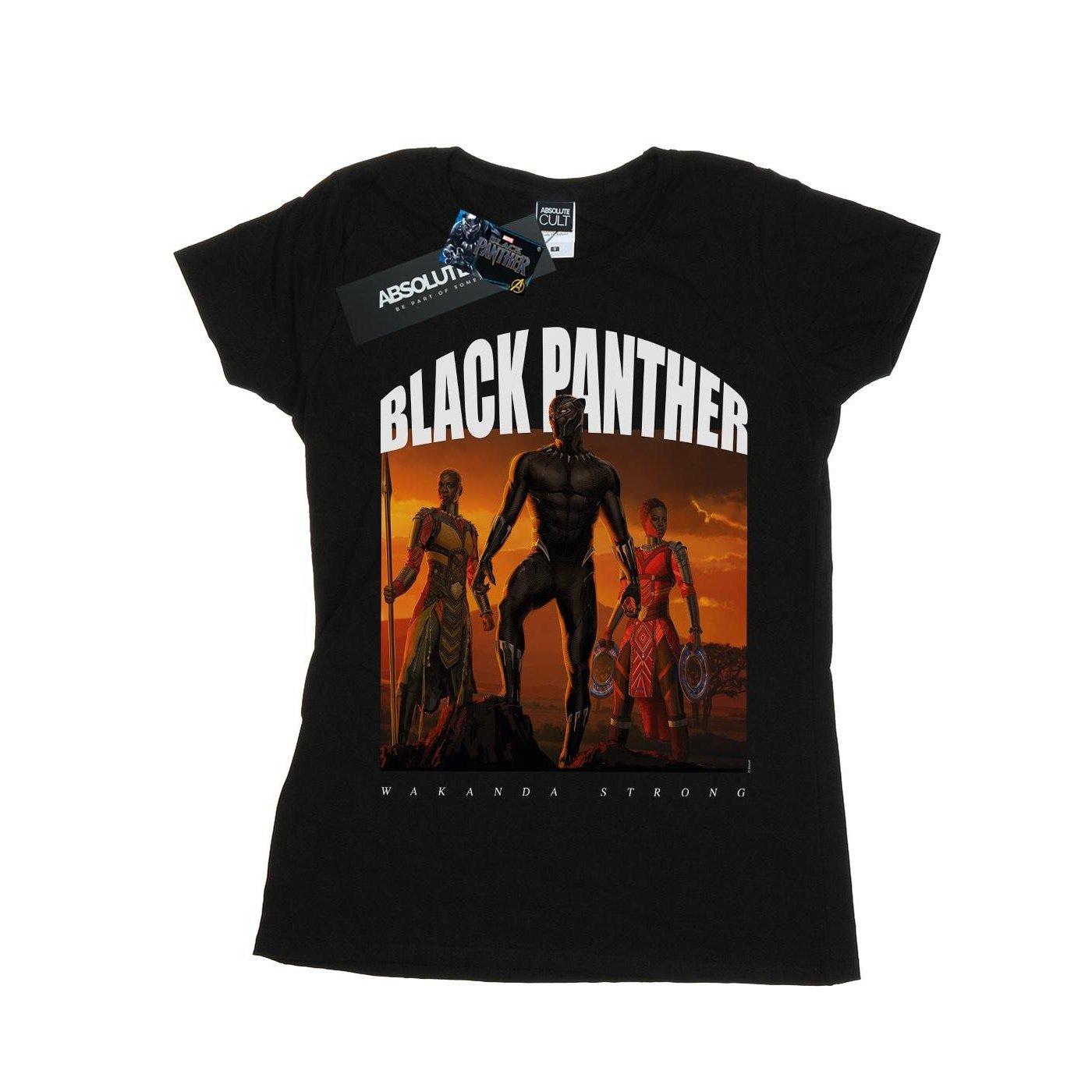 Black Panther Wakanda Strong Tshirt Damen Schwarz XL von MARVEL