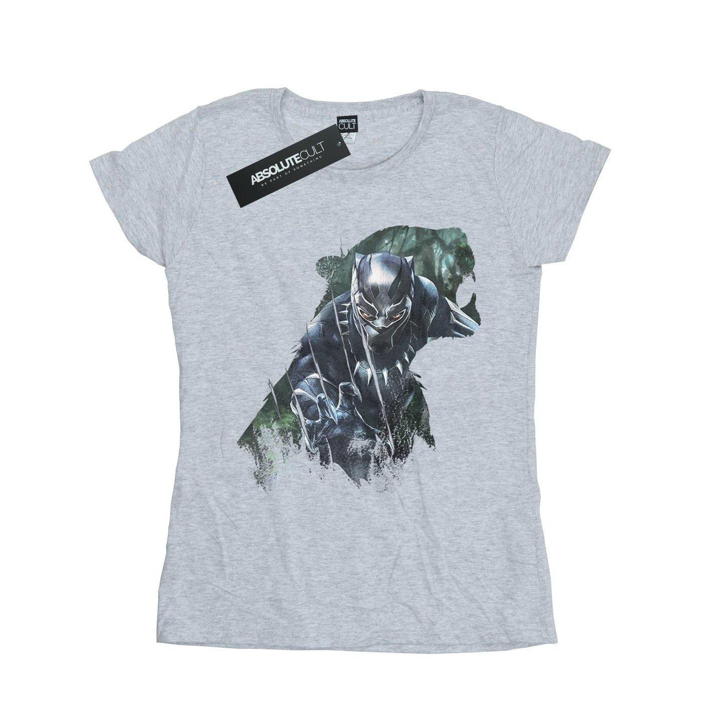 Black Panther Wild Silhouette Tshirt Damen Grau XXL von MARVEL