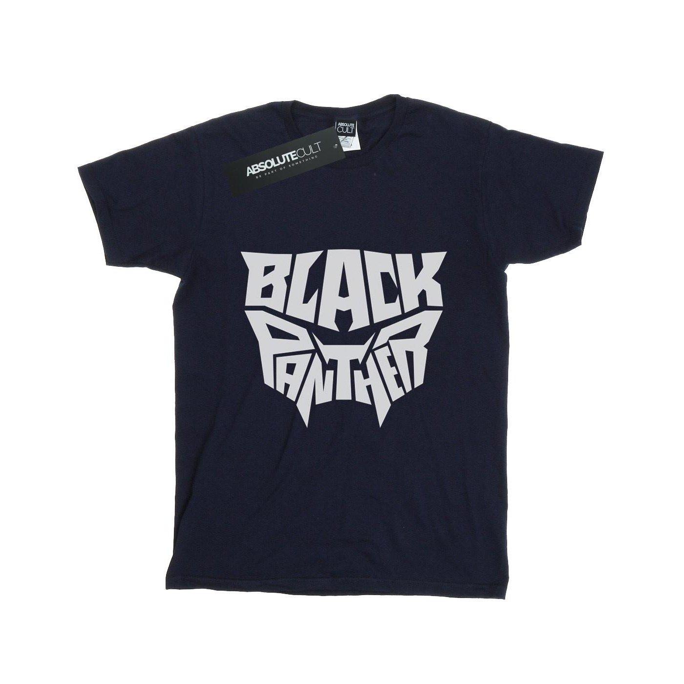 Black Panther Worded Emblem Tshirt Damen Marine XXL von MARVEL
