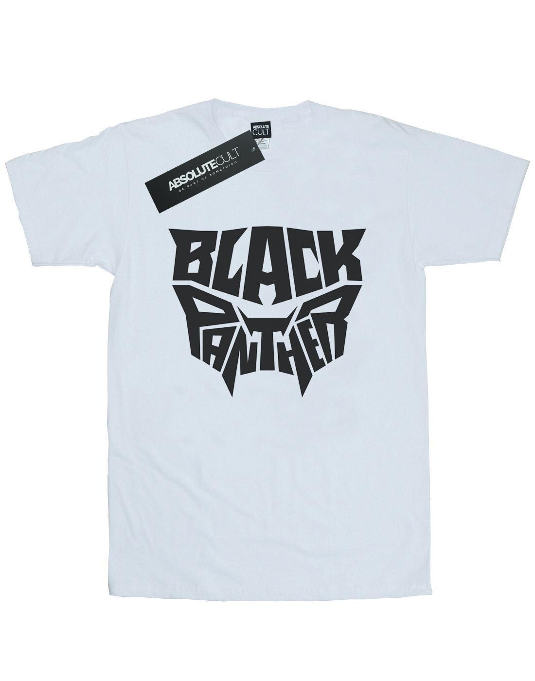 Black Panther Worded Emblem Tshirt Herren Weiss 3XL von MARVEL