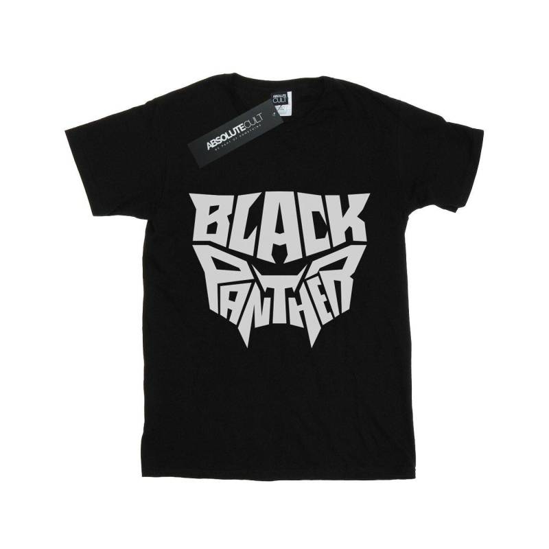 Black Panther Worded Emblem Tshirt Jungen Schwarz 152-158 von MARVEL