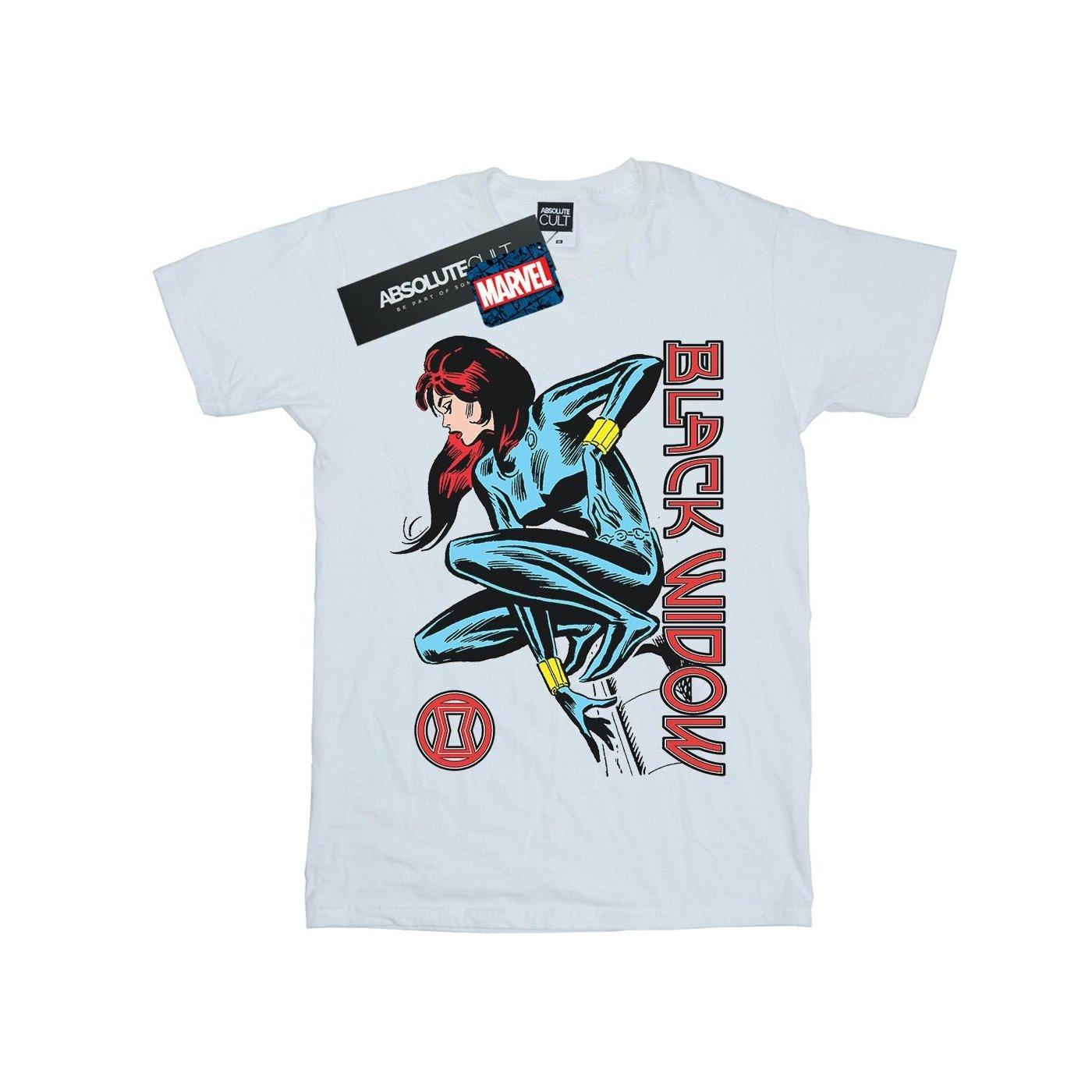 Black Widow In Action Tshirt Herren Weiss S von MARVEL