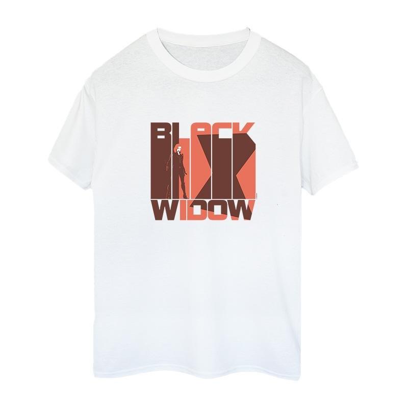 Black Widow Movie Bars Logo Tshirt Damen Weiss L von MARVEL