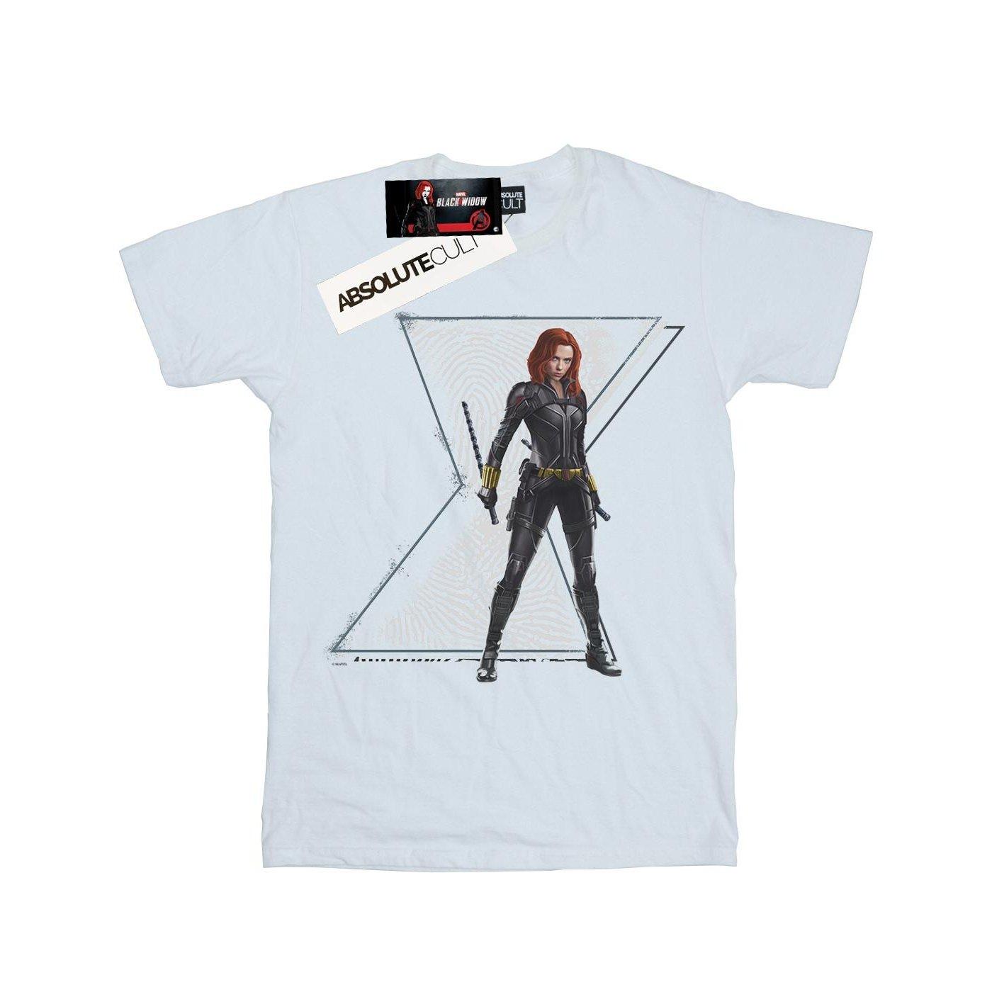 Black Widow Movie Natasha Logo Tshirt Damen Weiss S von MARVEL