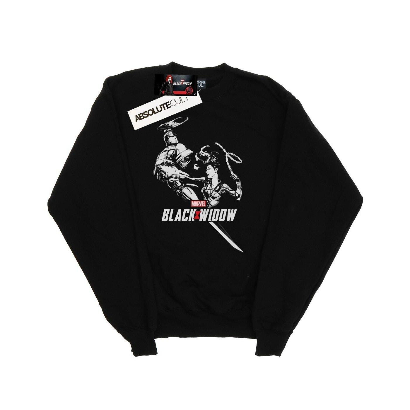 Black Widow Movie Taskmaster Battle Sweatshirt Unisex Schwarz 140/146 von MARVEL