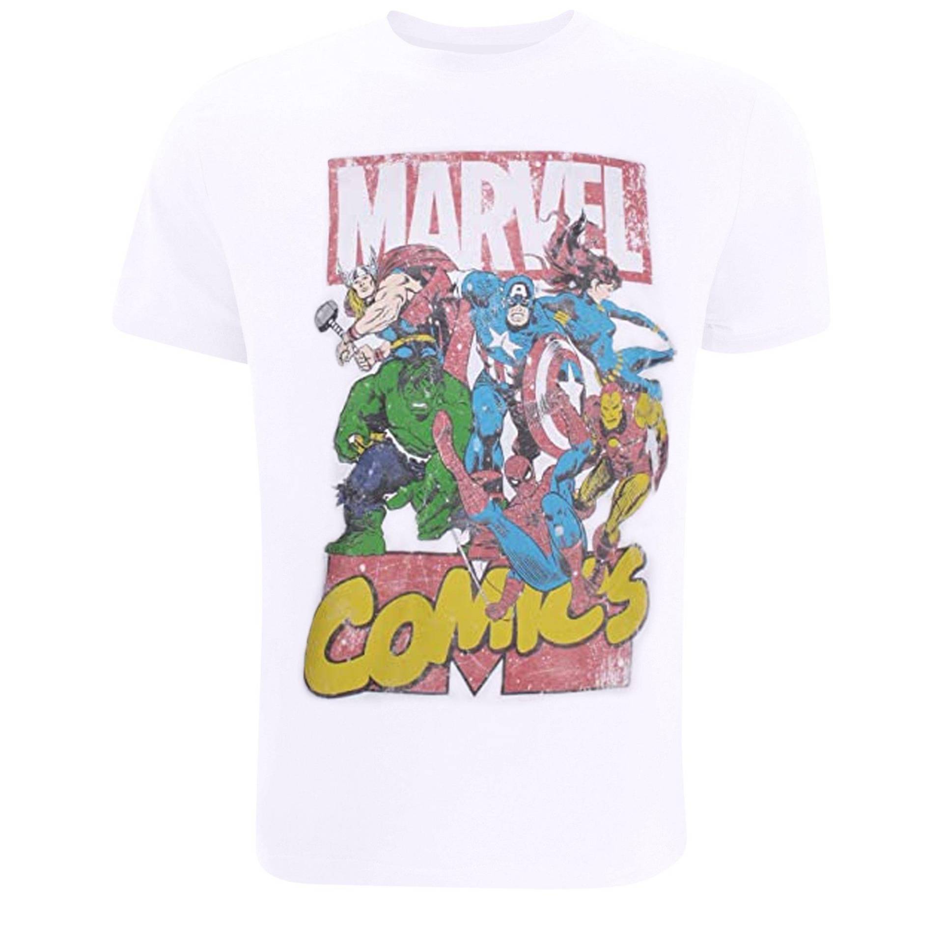 Call Out Tshirt Herren Weiss S von MARVEL