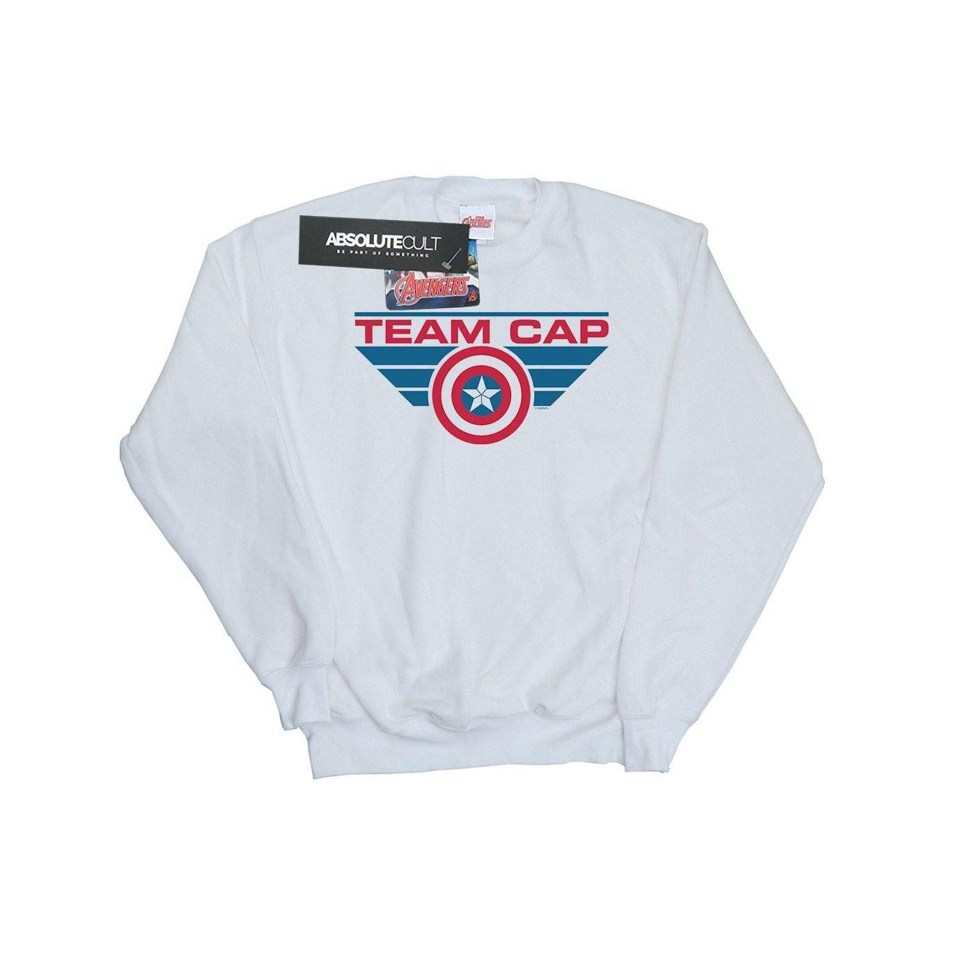 Captain America Civil War Team Cap Sweatshirt Damen Weiss XL von MARVEL