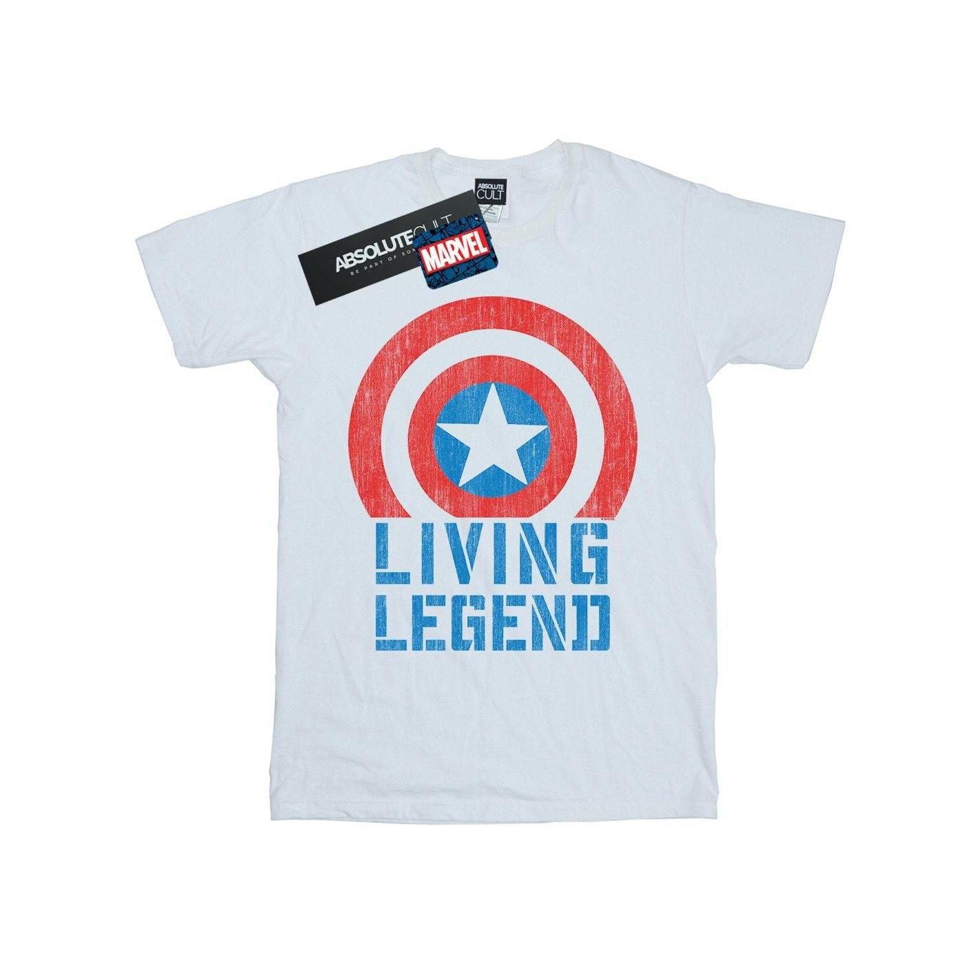 Captain America Living Legend Tshirt Herren Weiss 5XL von MARVEL