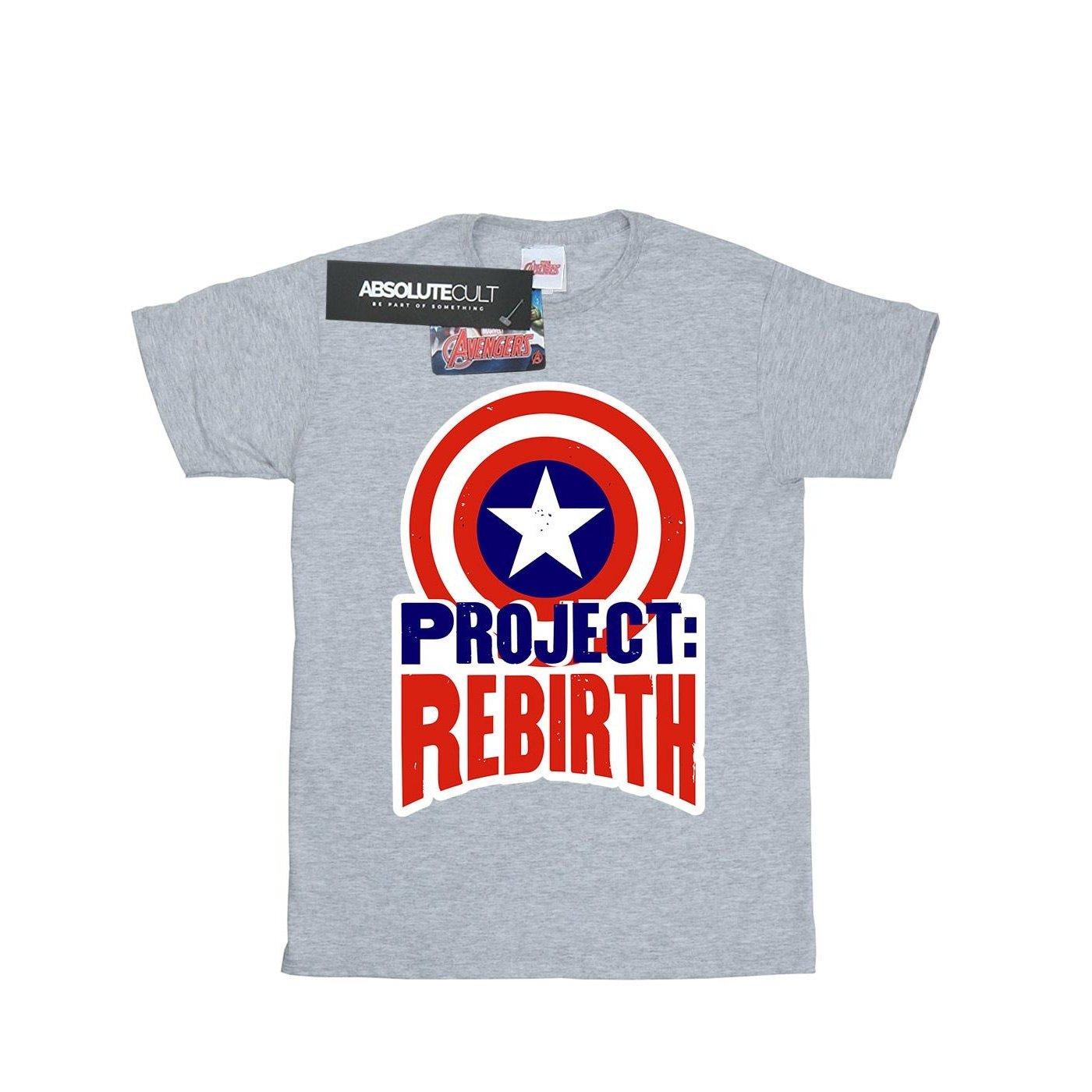 Captain America Project Rebirth Tshirt Herren Grau XXL von MARVEL