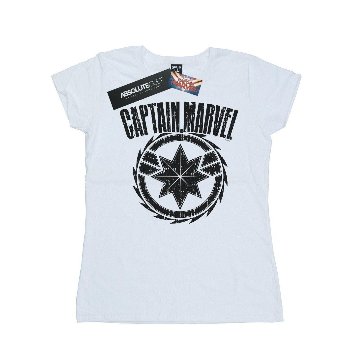 Captain Blade Emblem Tshirt Damen Weiss M von MARVEL