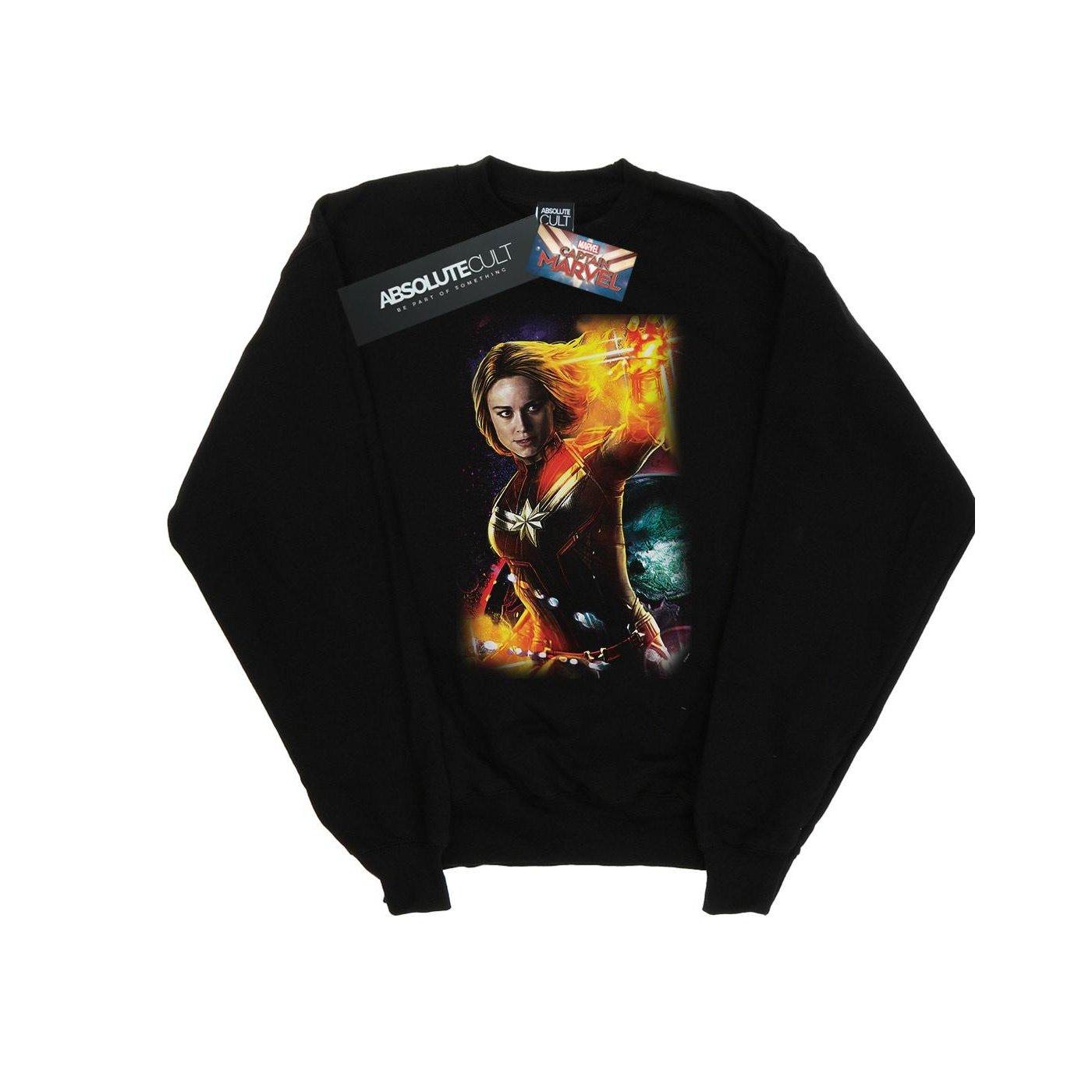 Captain Galactic Shine Sweatshirt Herren Schwarz L von MARVEL