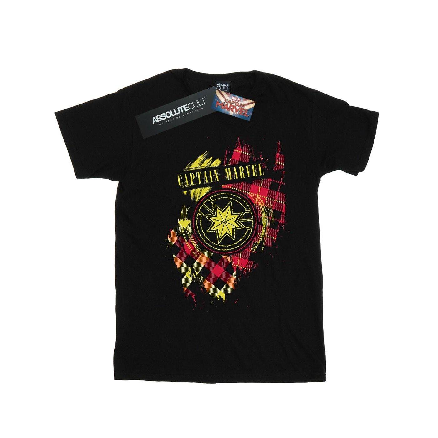 Captain Tartan Patch Tshirt Jungen Schwarz 152-158 von MARVEL