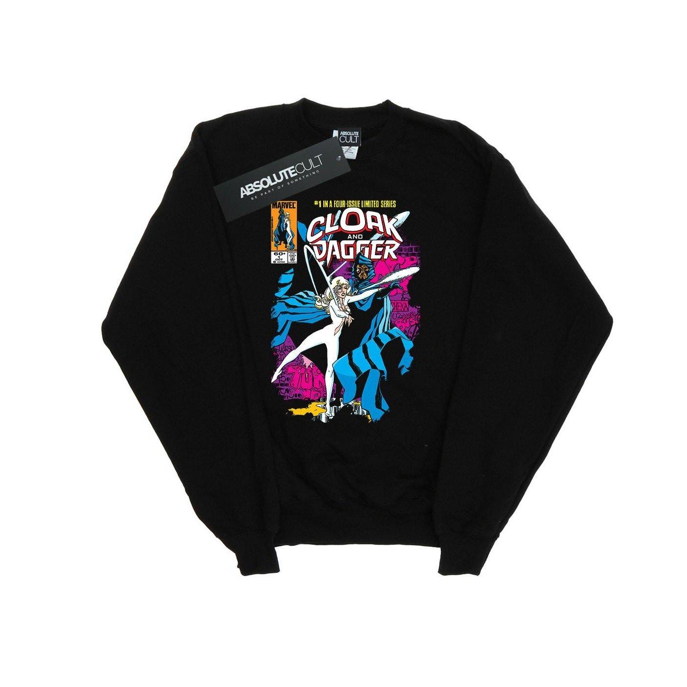 Cloak And Dagger Comic Cover Sweatshirt Unisex Schwarz 128 von MARVEL