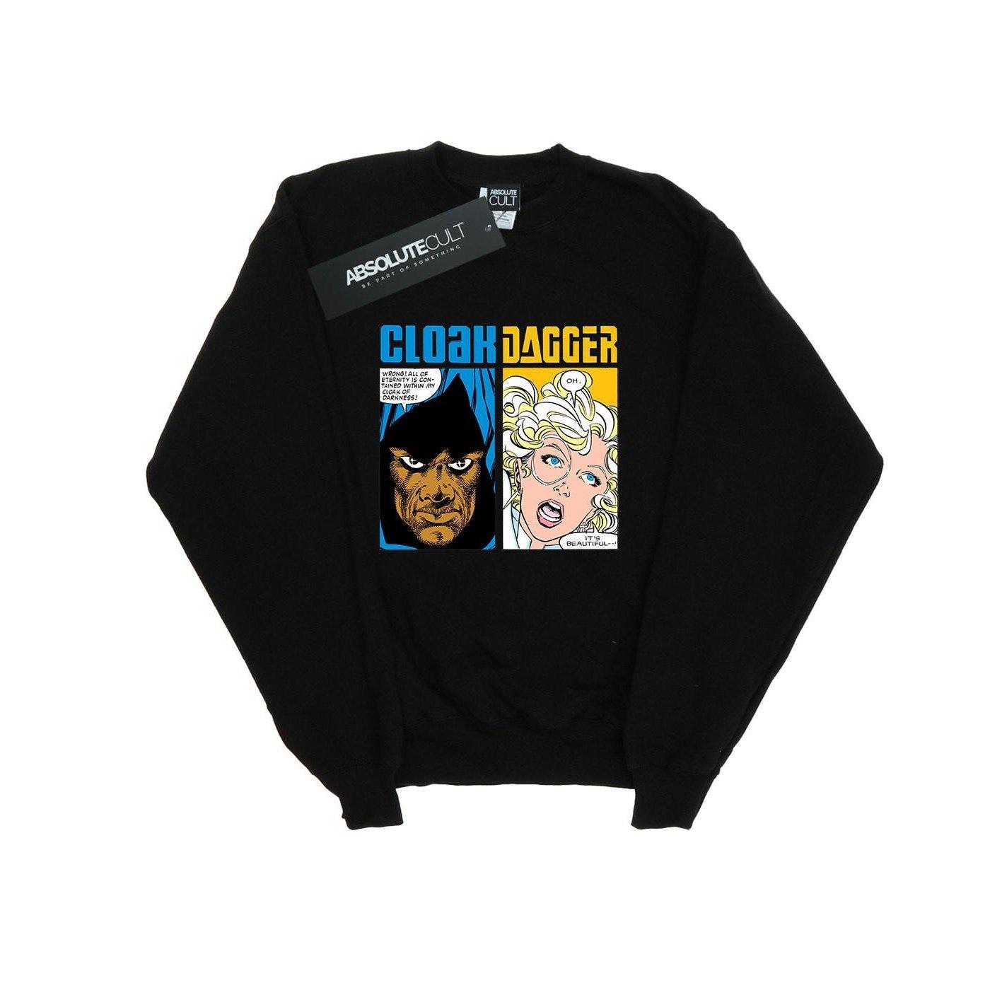 Cloak And Dagger Comic Panels Sweatshirt Damen Schwarz M von MARVEL