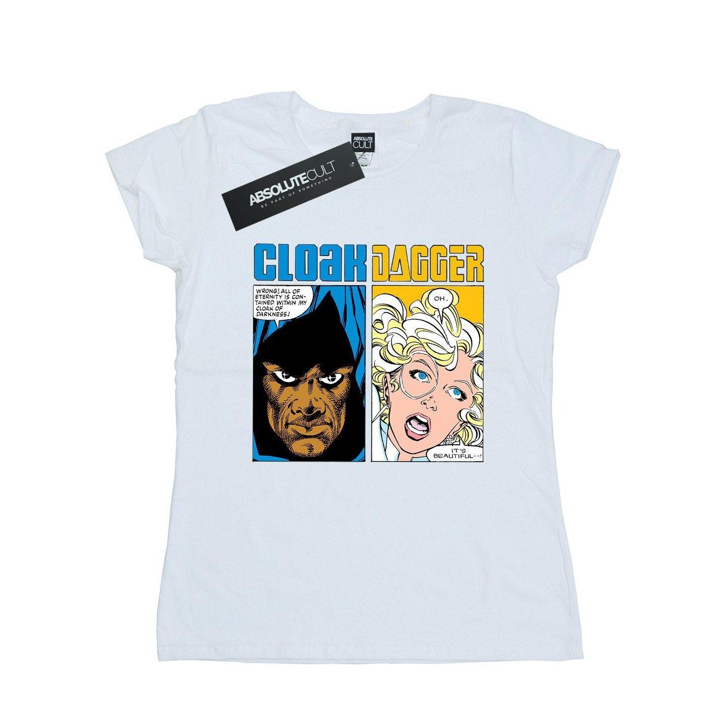 Cloak And Dagger Comic Panels Tshirt Damen Weiss XXL von MARVEL